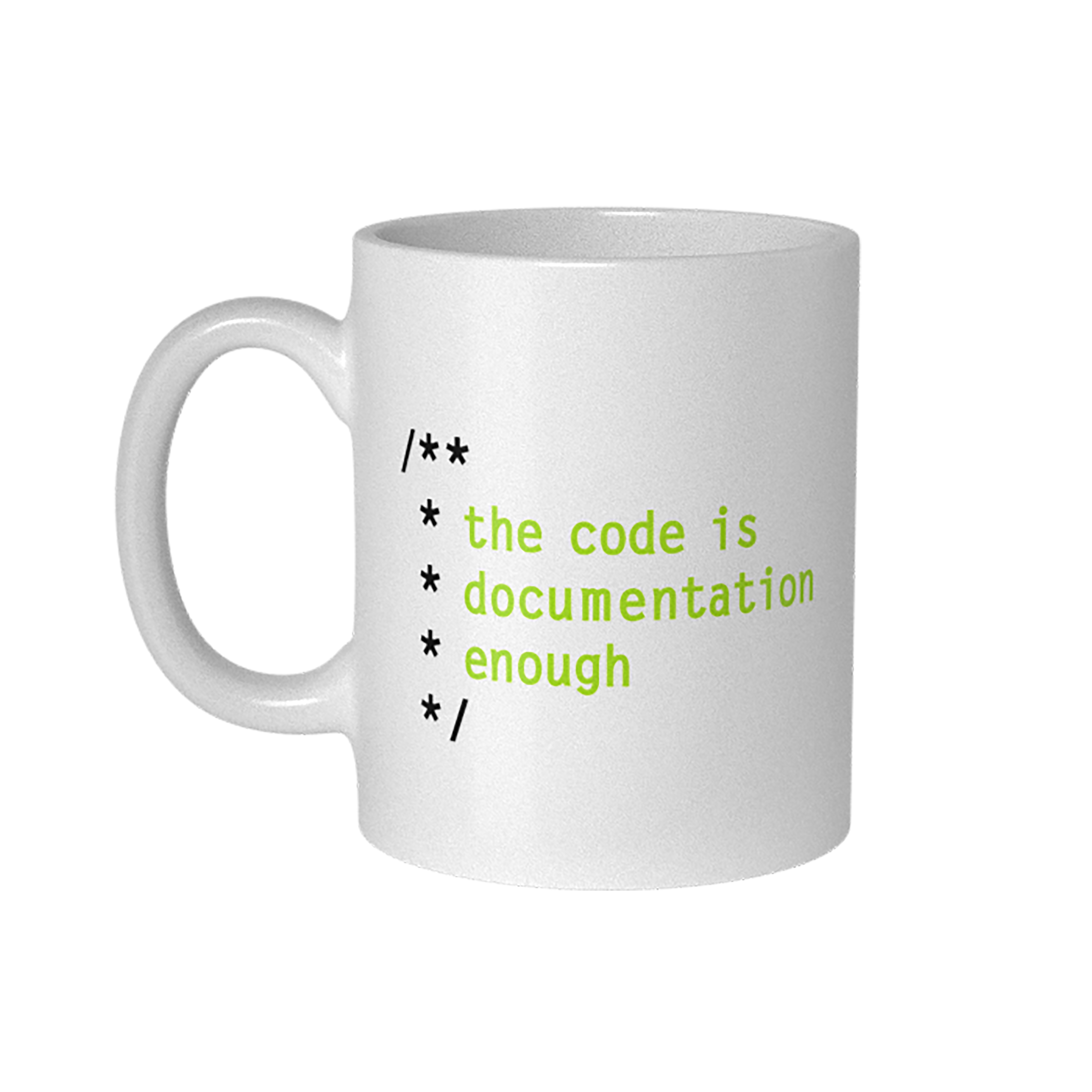 getDigital The Code Is Documentation Enough Kaffeebecher – Perfekte Kaffeetasse für Programmierer, IT Admins, Informatiker und Computer Geeks – 300 ml Keramik
