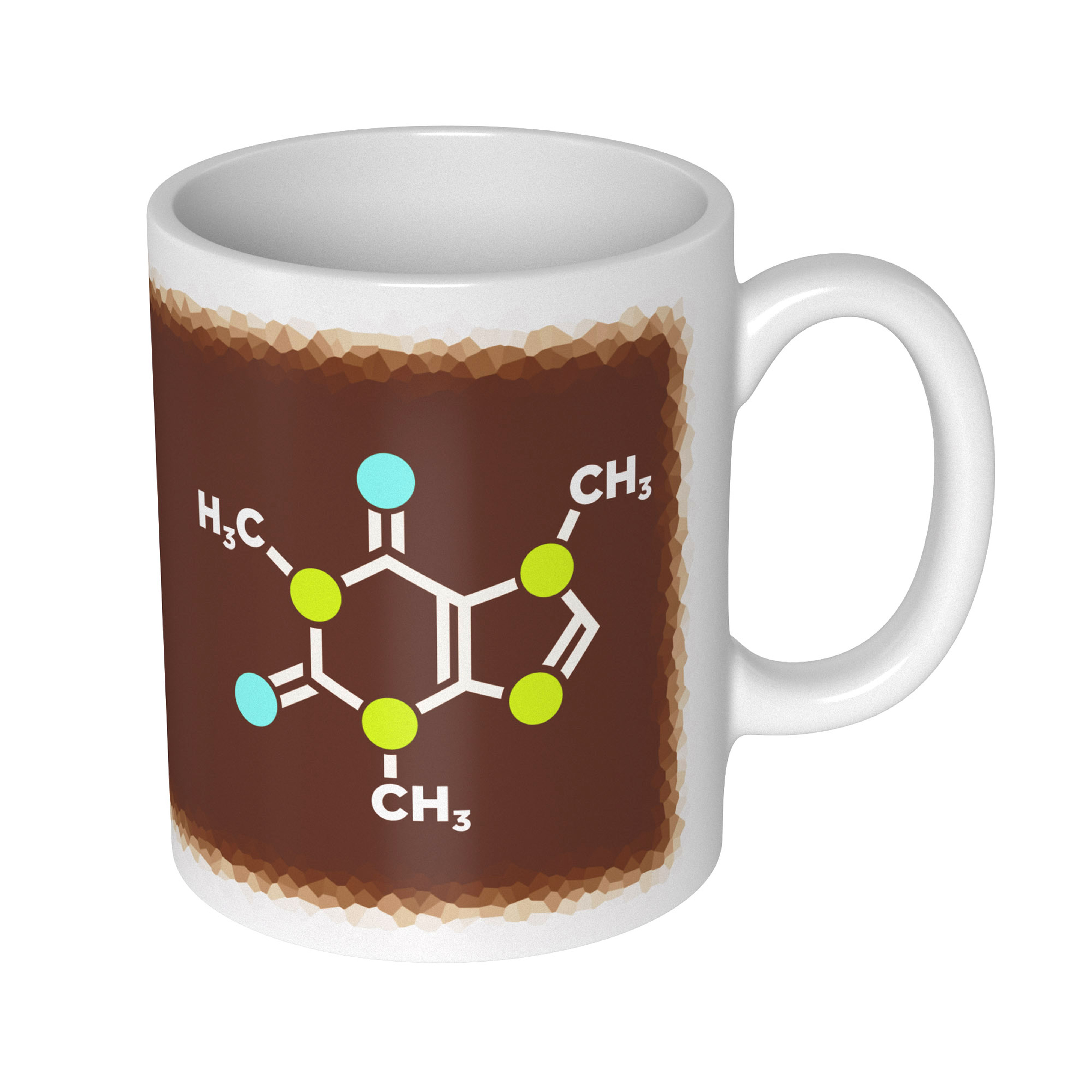 Koffein Molekül Becher