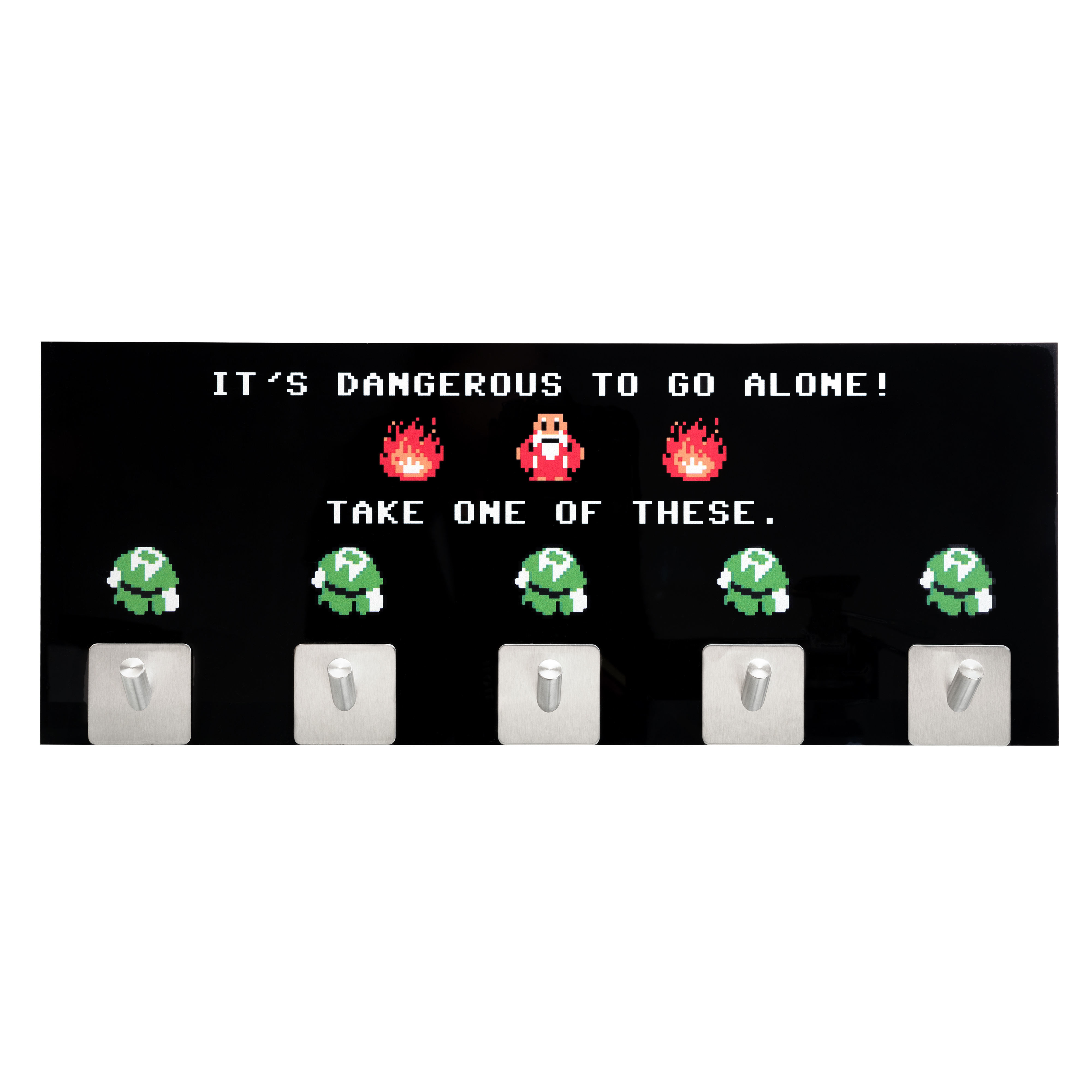 getDigital Adventure Game Wandgarderobe | Acrylglas Garderobenleiste mit 5 Kleiderhaken | Exklusiver Fanartikel zum berühmten Videospiel-Klassiker