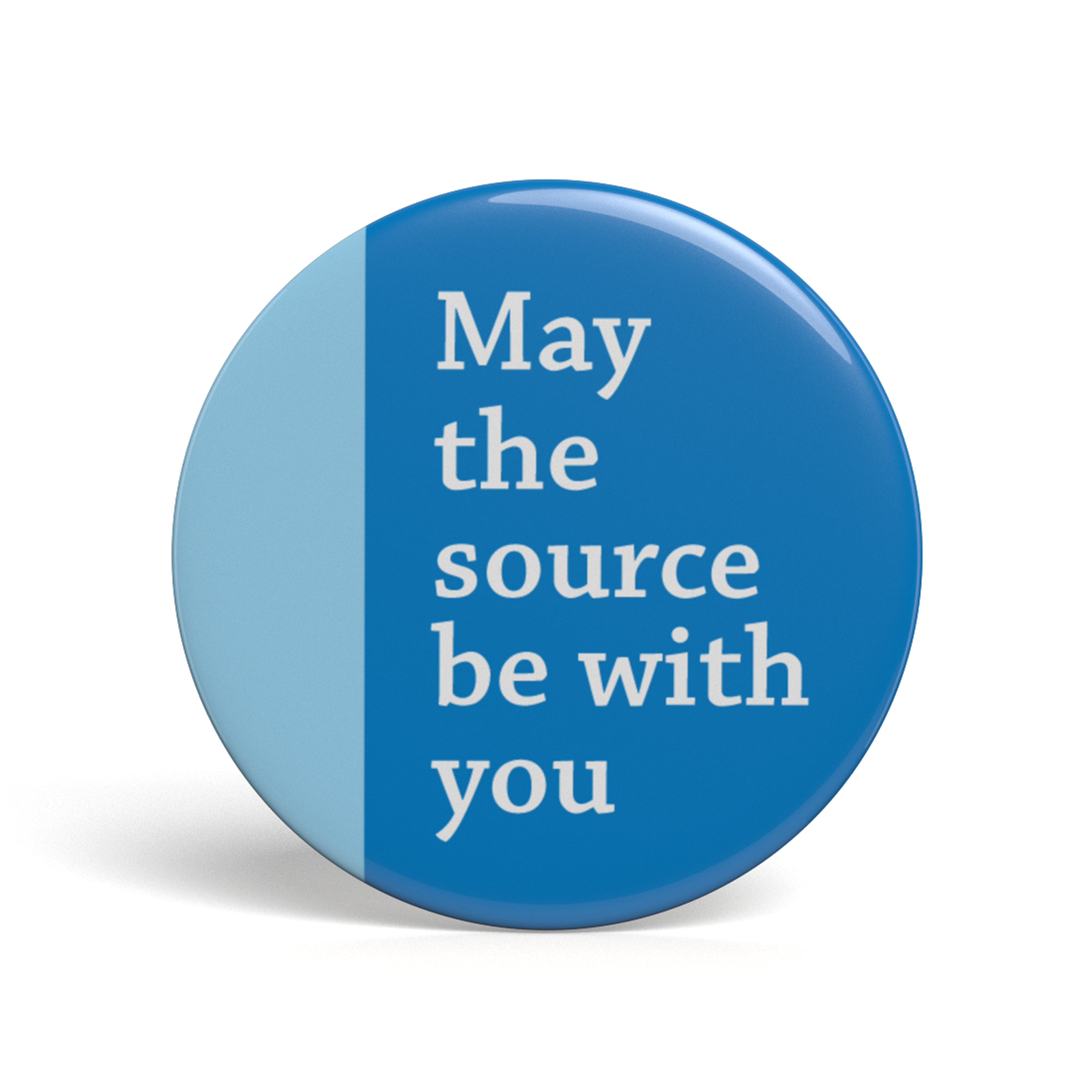 Geek Button May The Source Be With You