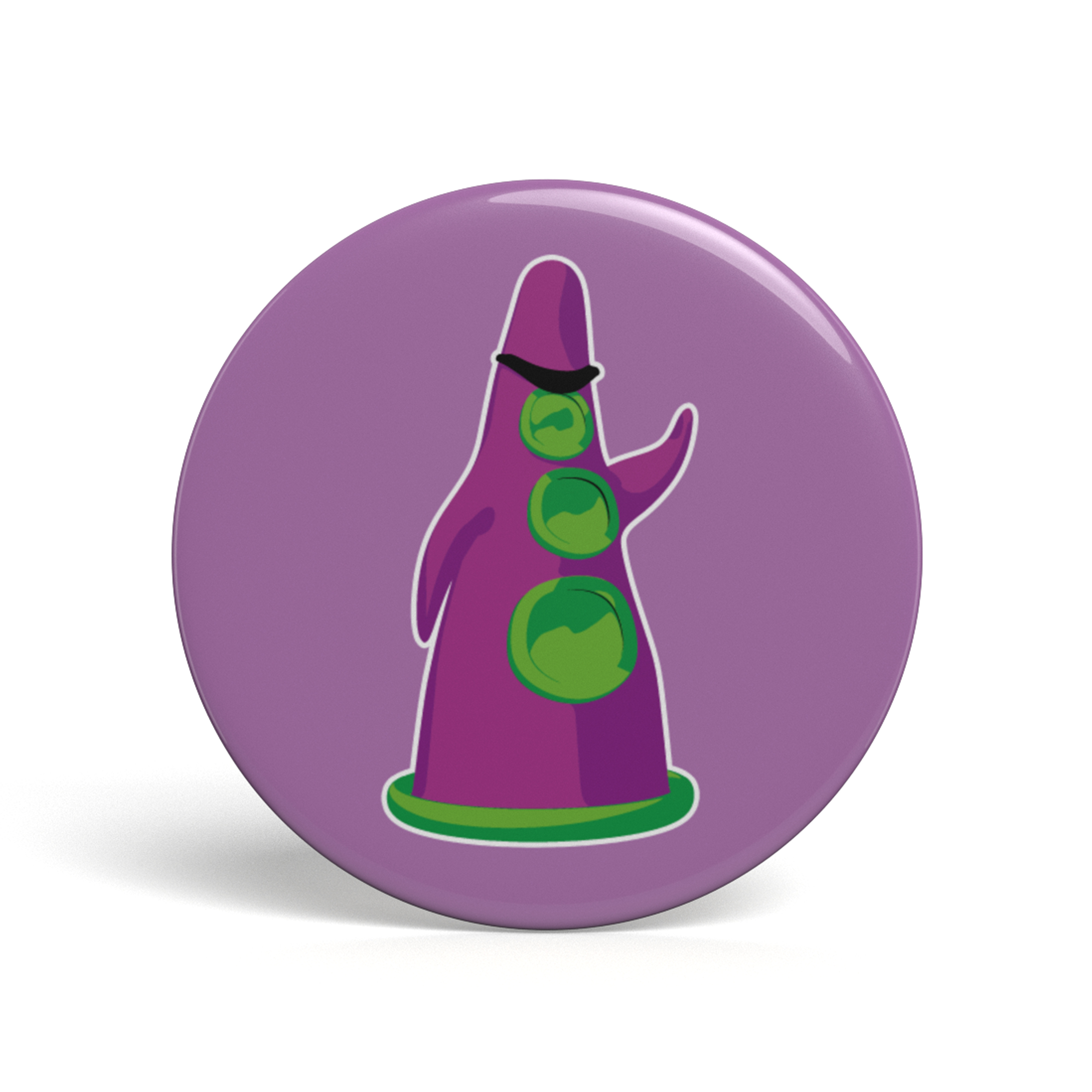 Geek Button Purpur Tentakel