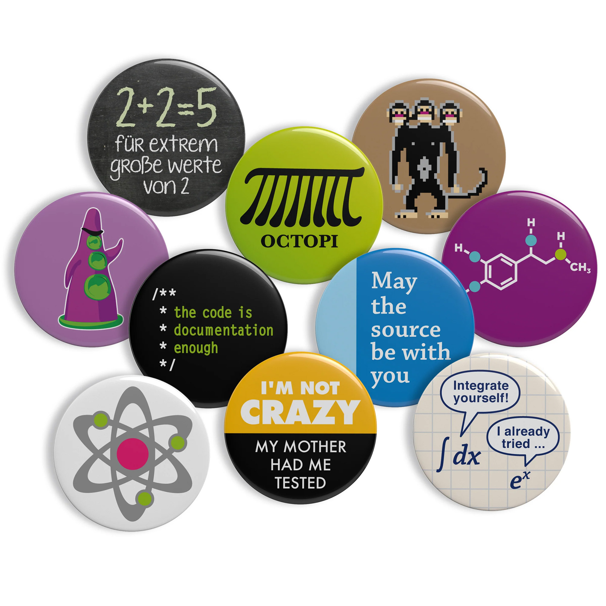 Geek Button 10er Bundle