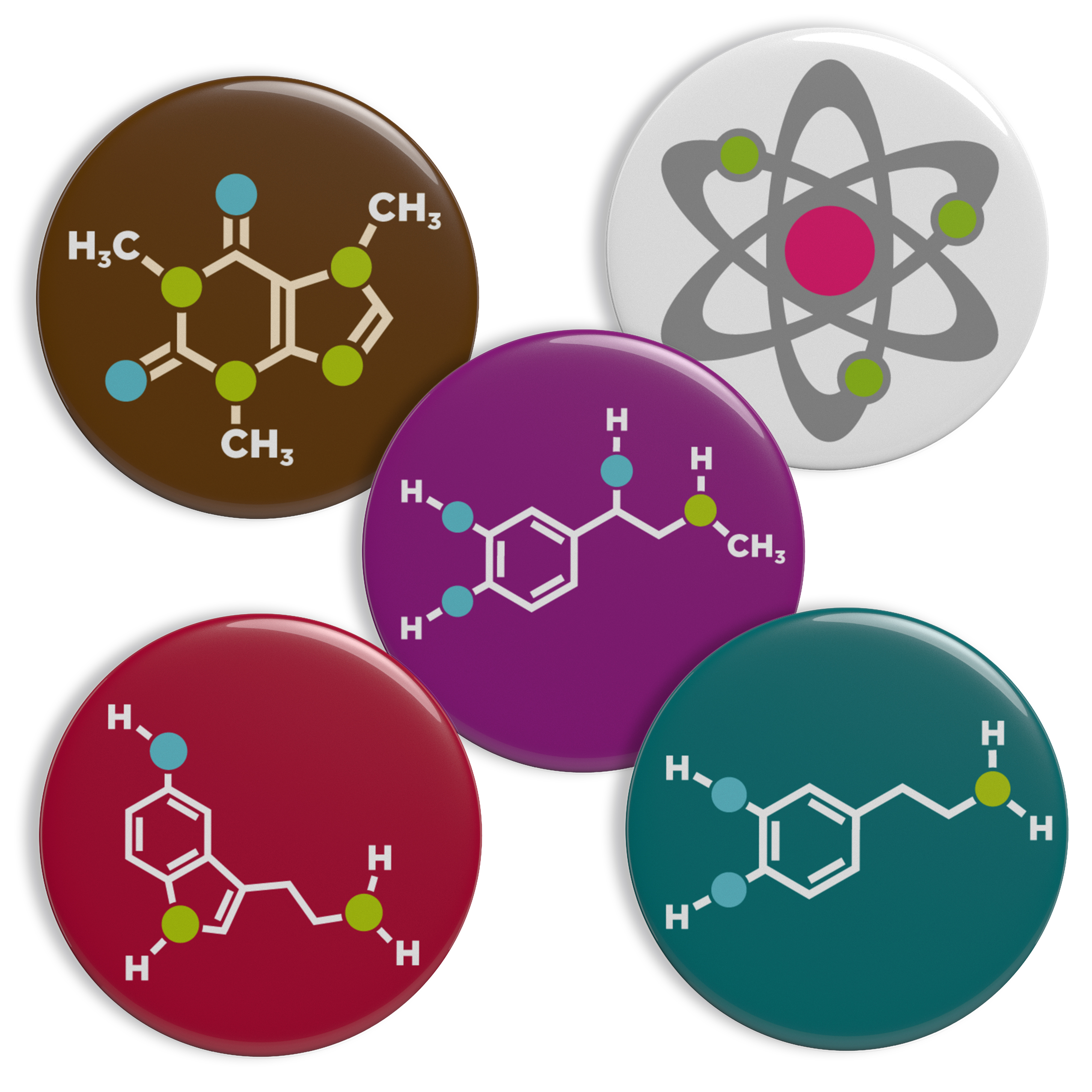 Geek Buttons Thema Naturwissenschaften