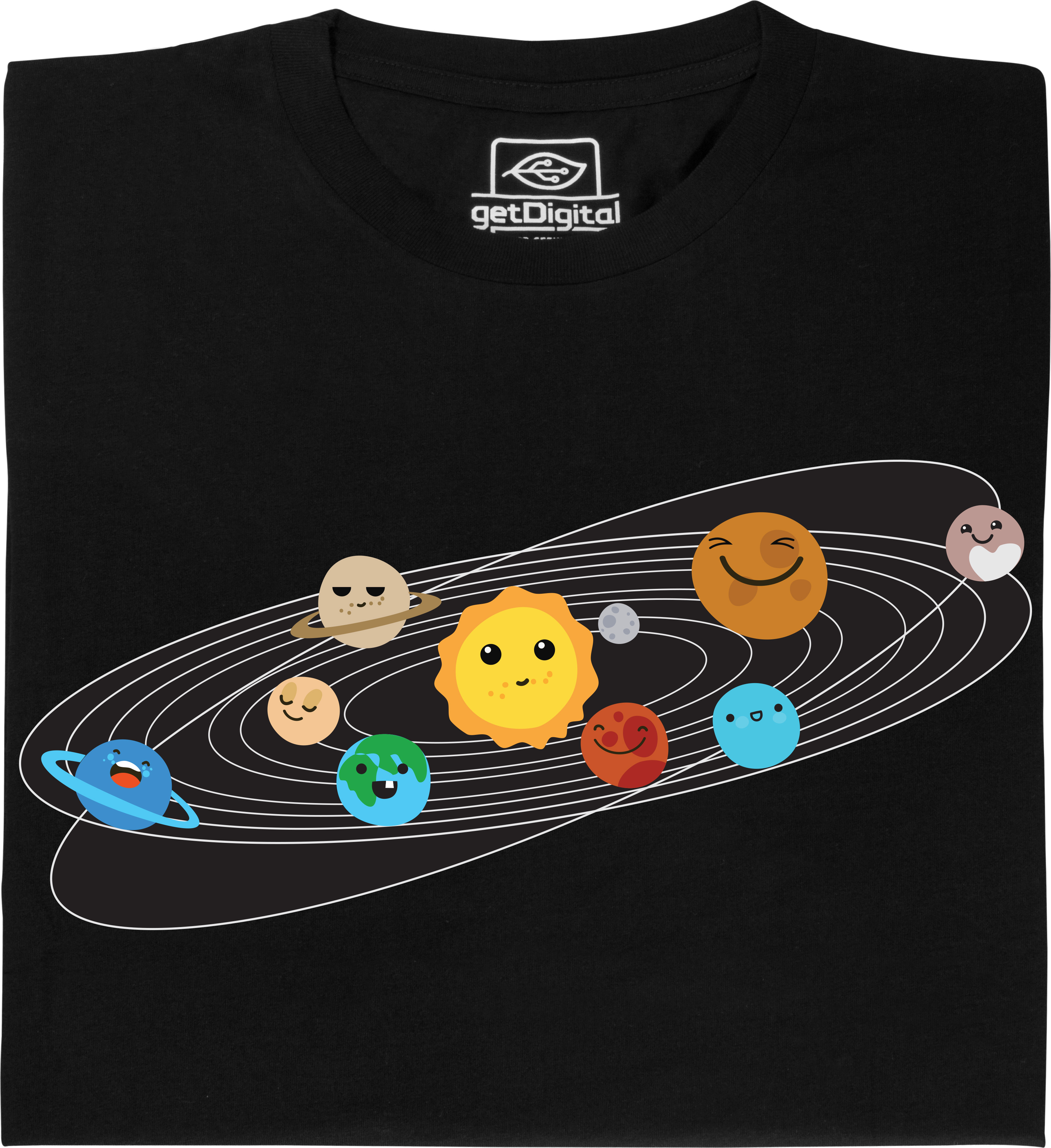 Fair gehandeltes Öko-T-Shirt: Sonnensystem