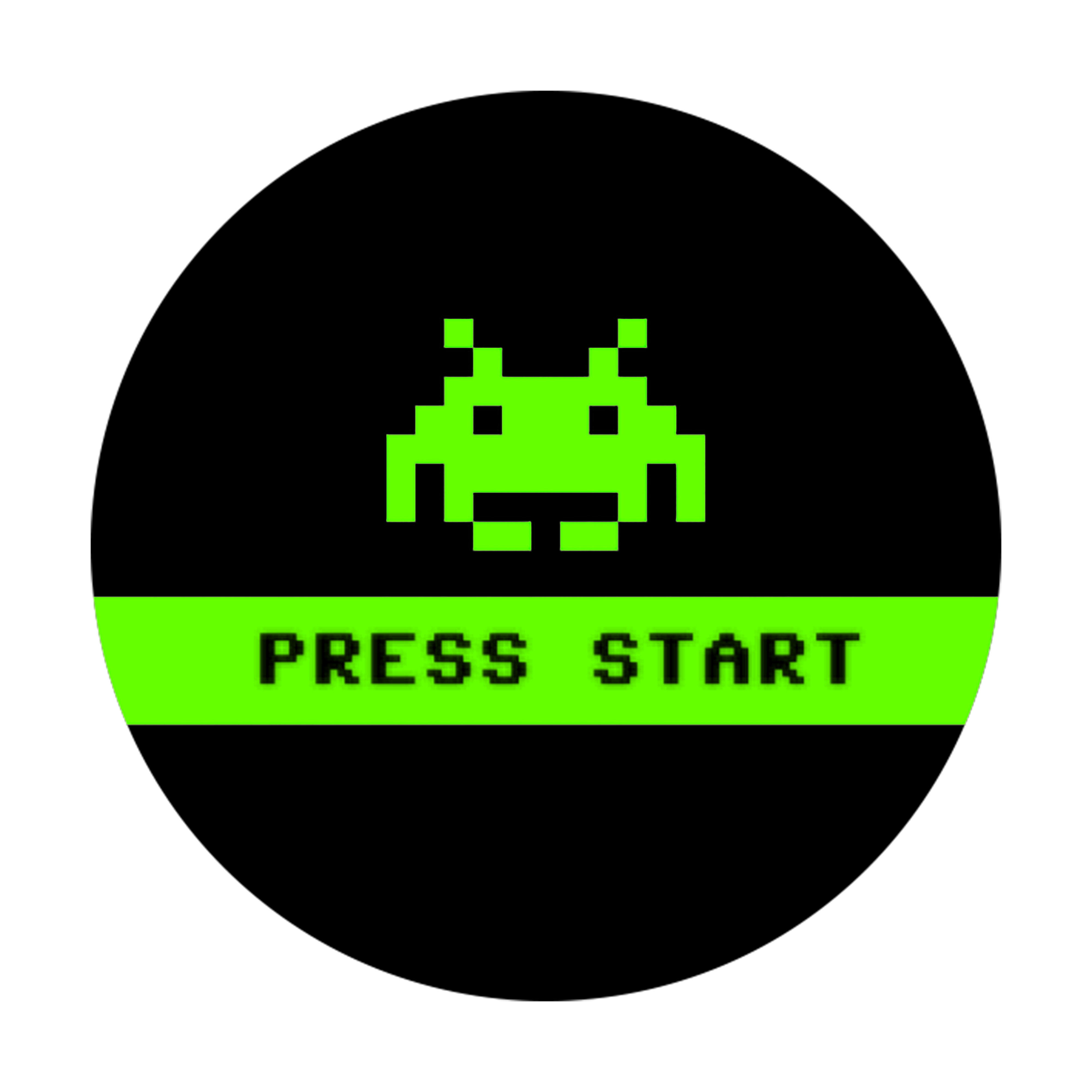 Geek Aufkleber Press Start
