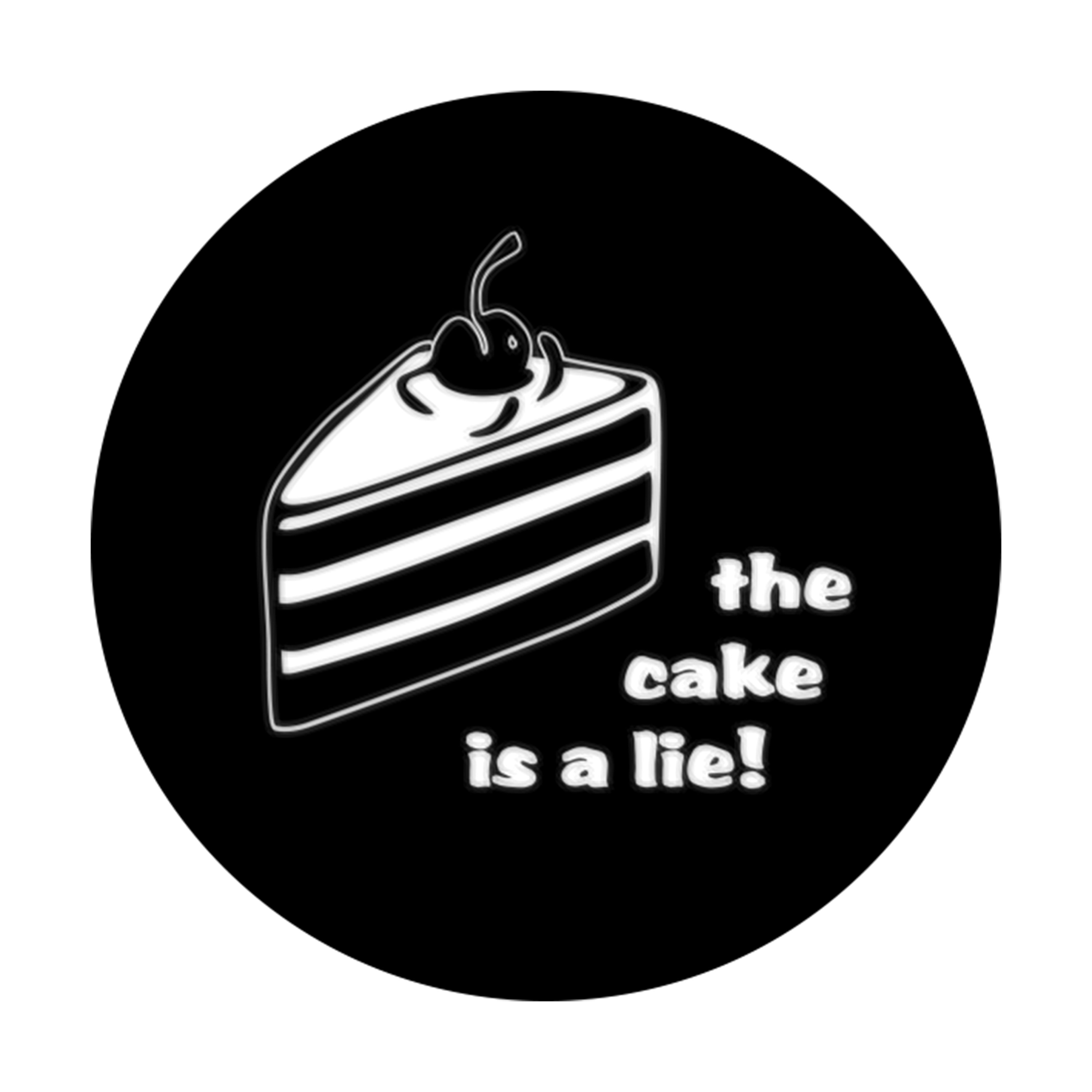 Geek Aufkleber The Cake is a Lie
