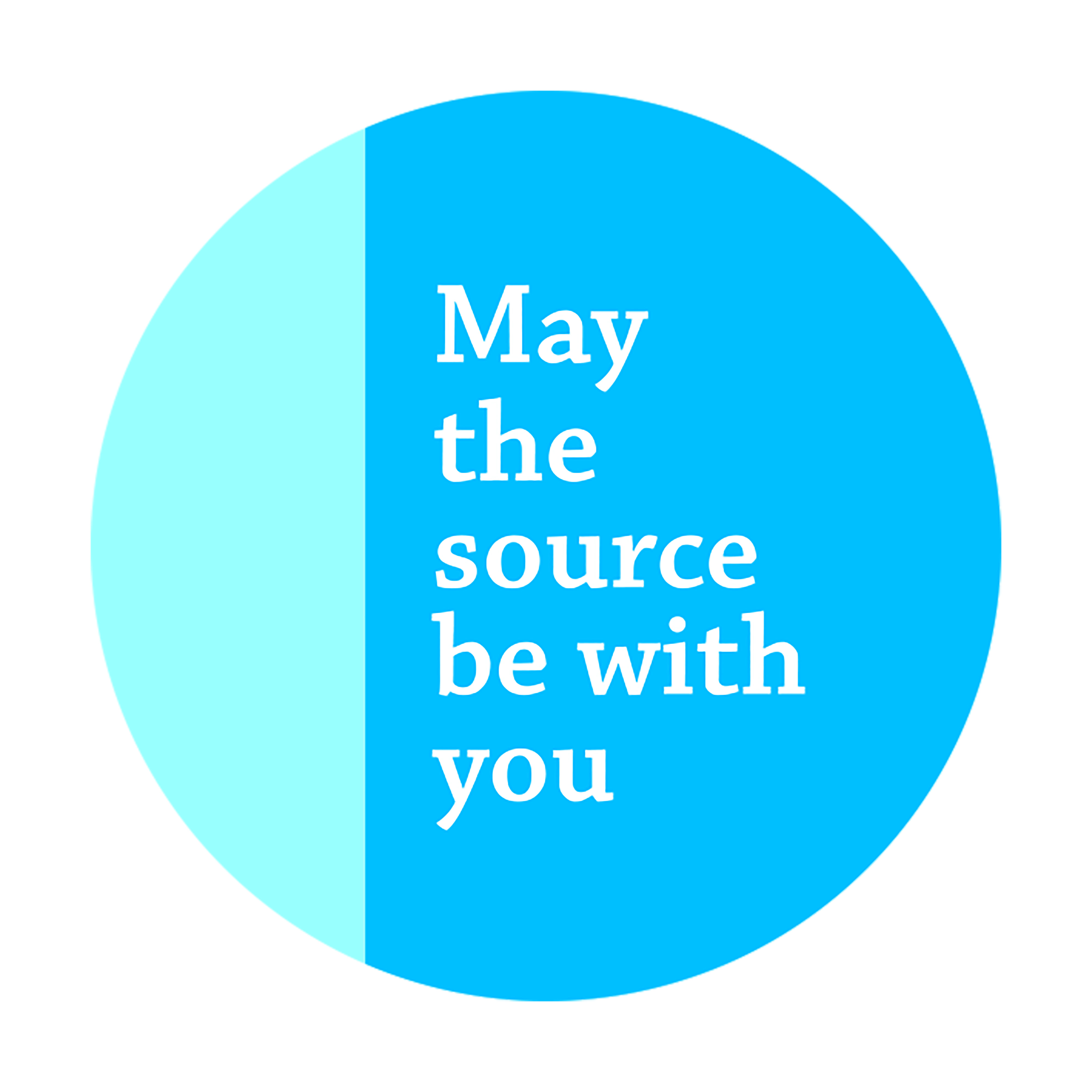 Geek Aufkleber May the Source be With You