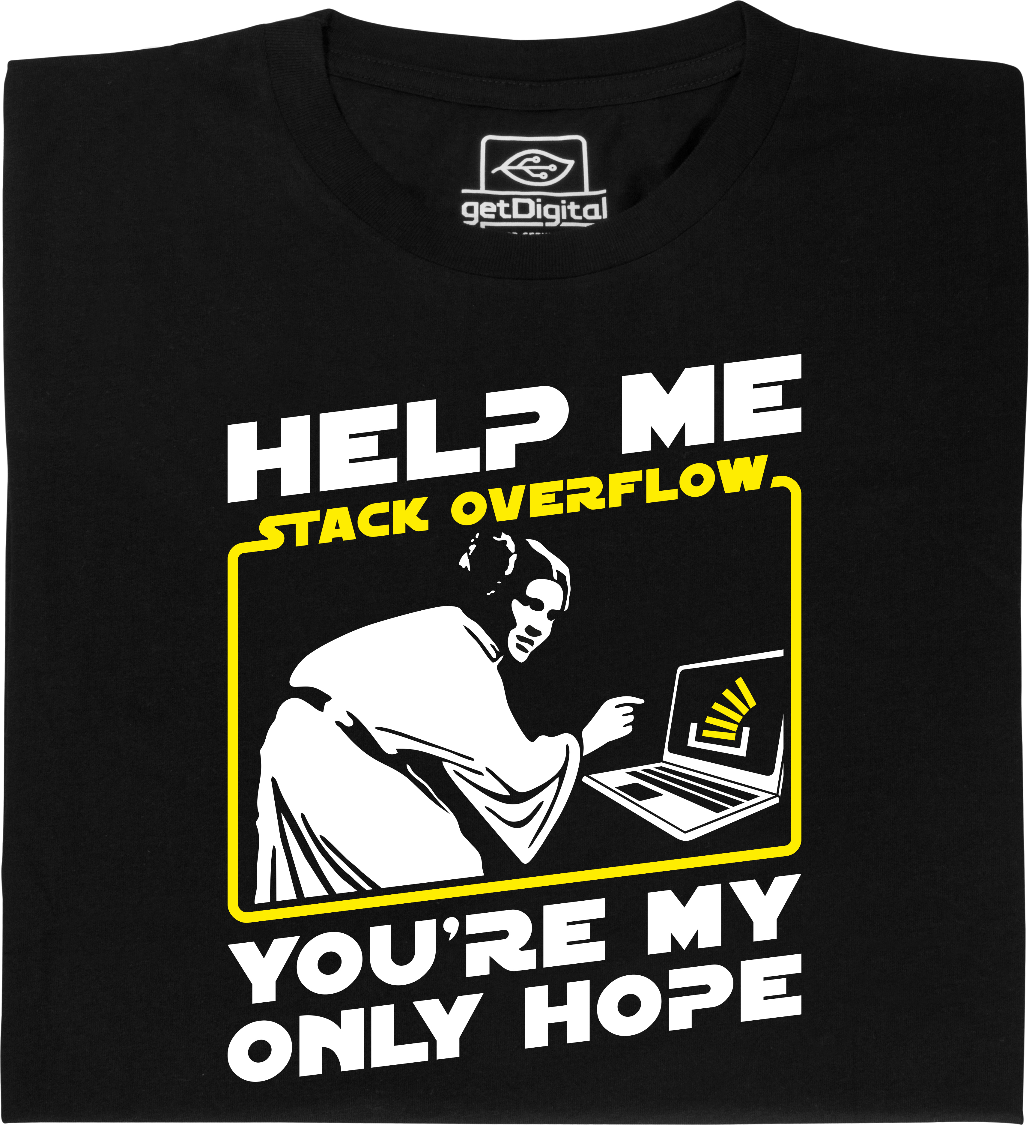 Fair gehandeltes Öko-T-Shirt: Help me, Stack Overflow