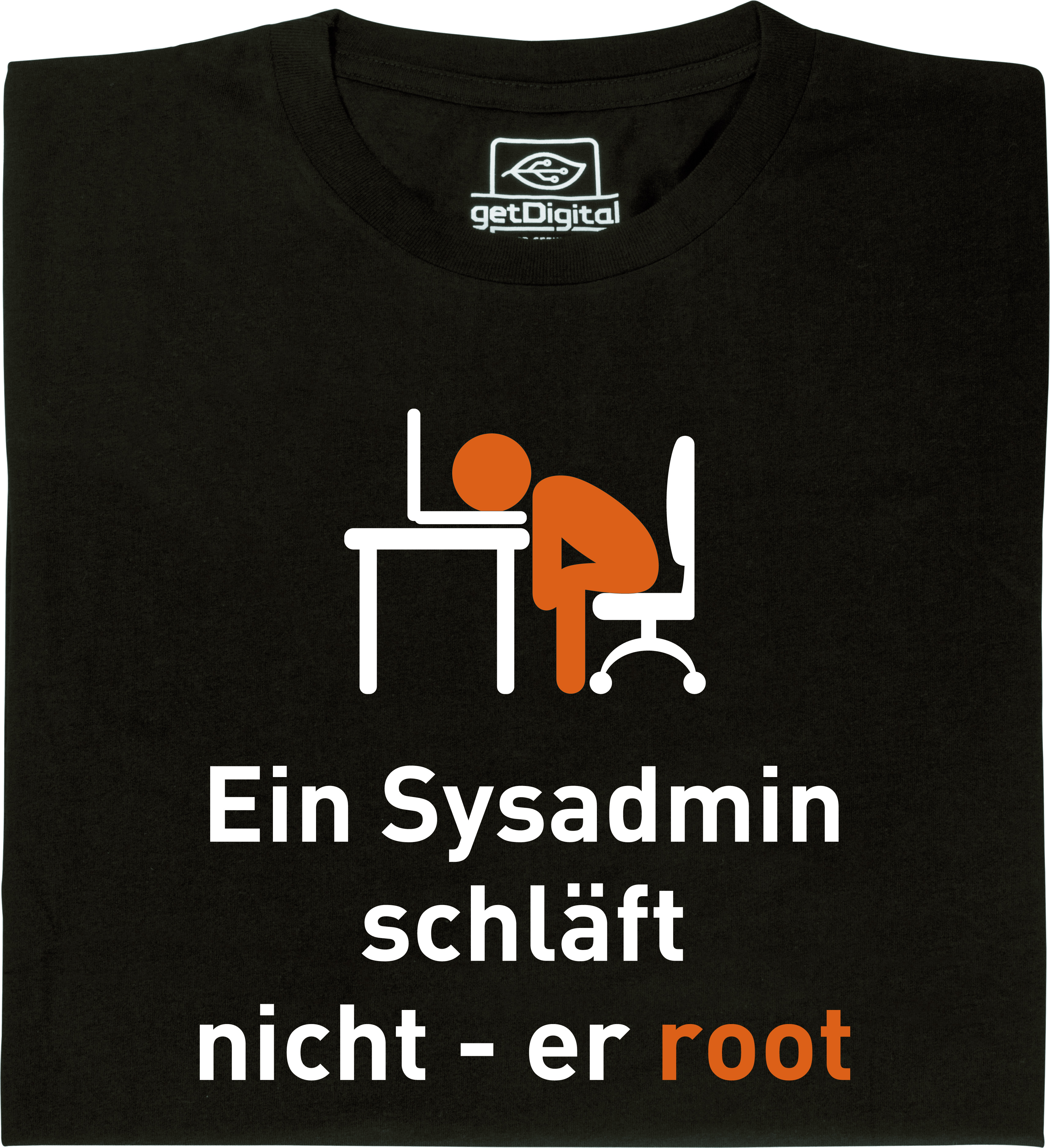 Fair gehandeltes Öko-T-Shirt: Ein Sysadmin schläft nicht