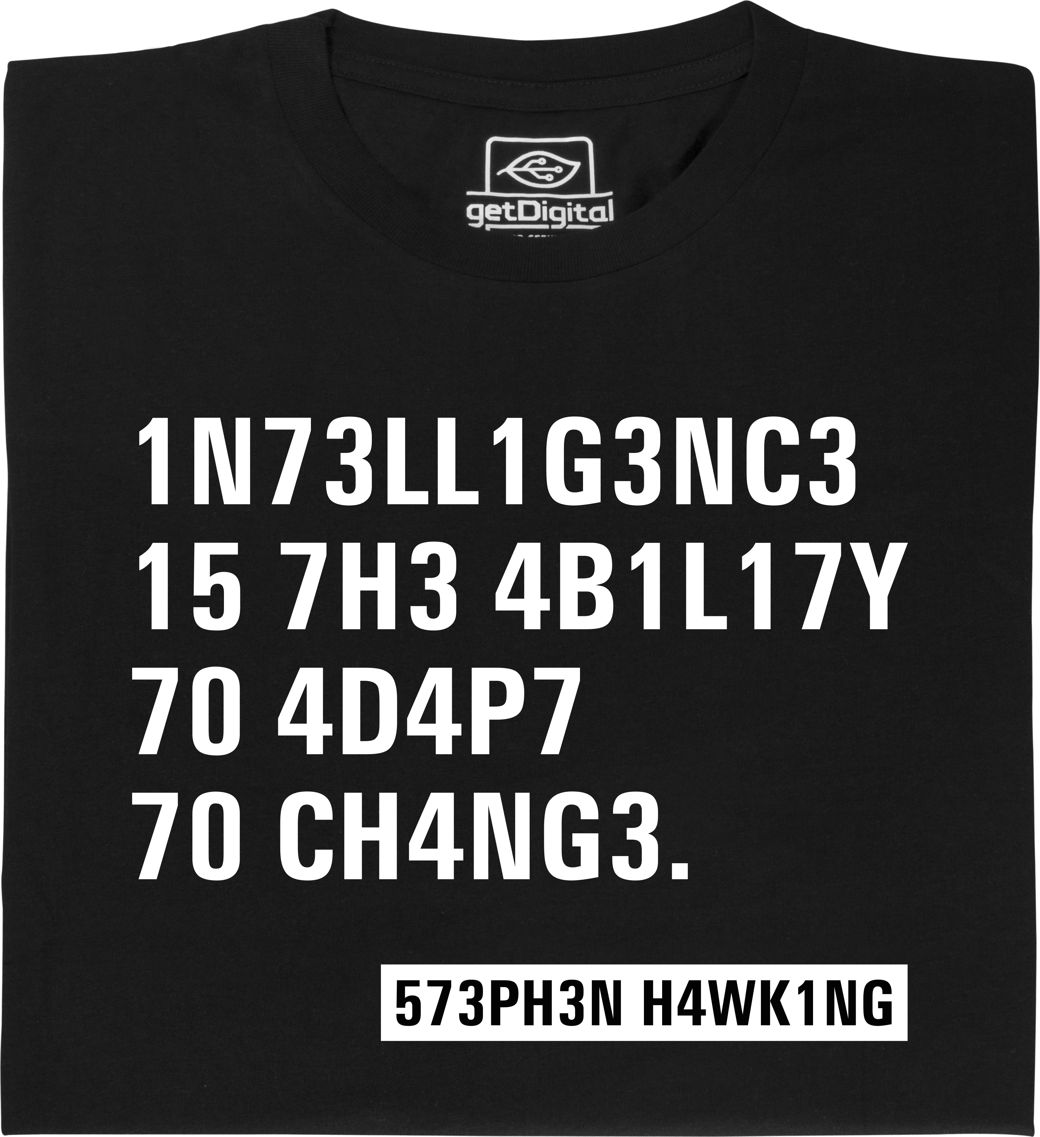 Fair gehandeltes Öko-T-Shirt: Intelligence – Stephen Hawking Zitat