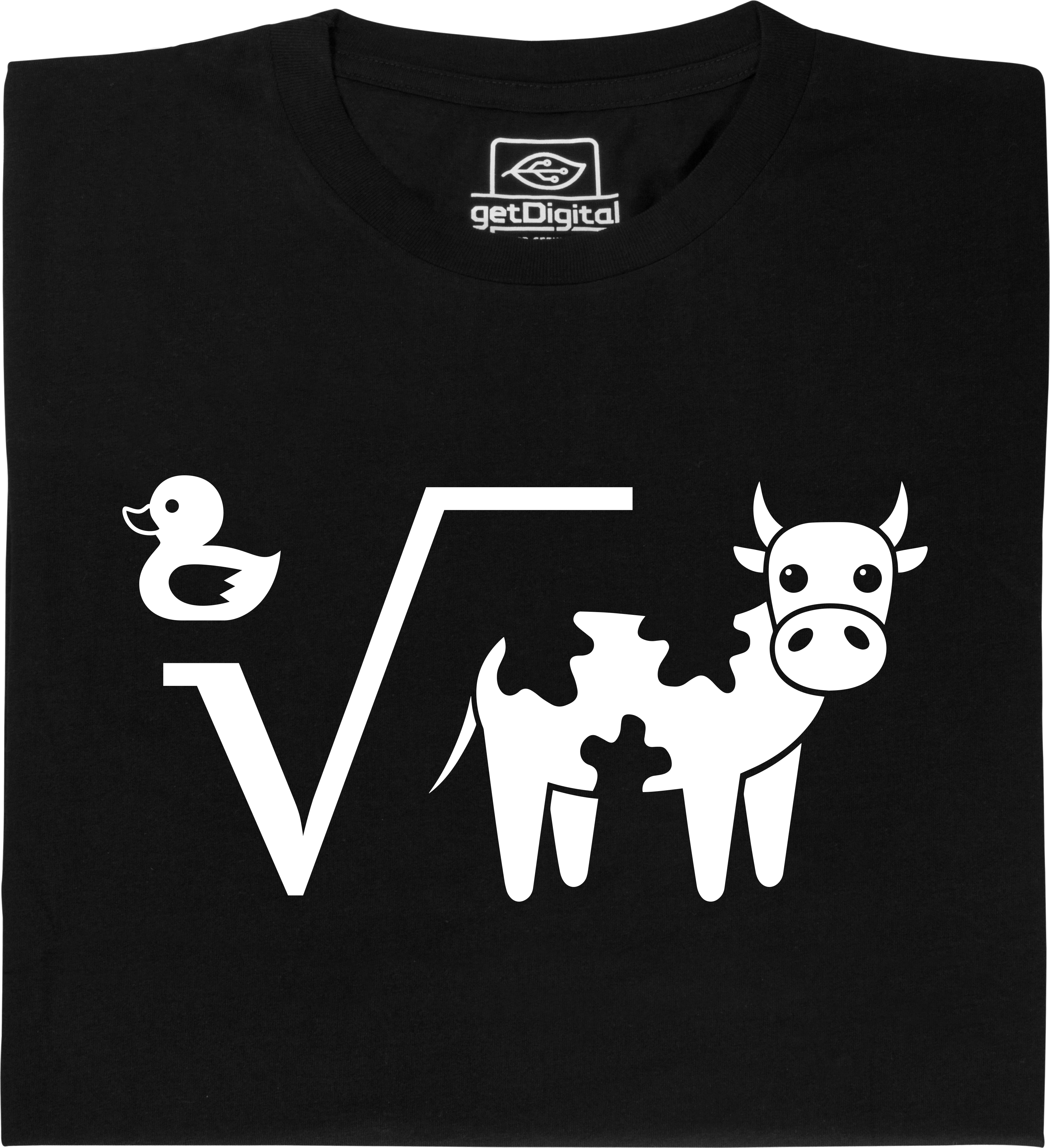 Fair gehandeltes Öko-T-Shirt: Ente Wurzel aus Kuh