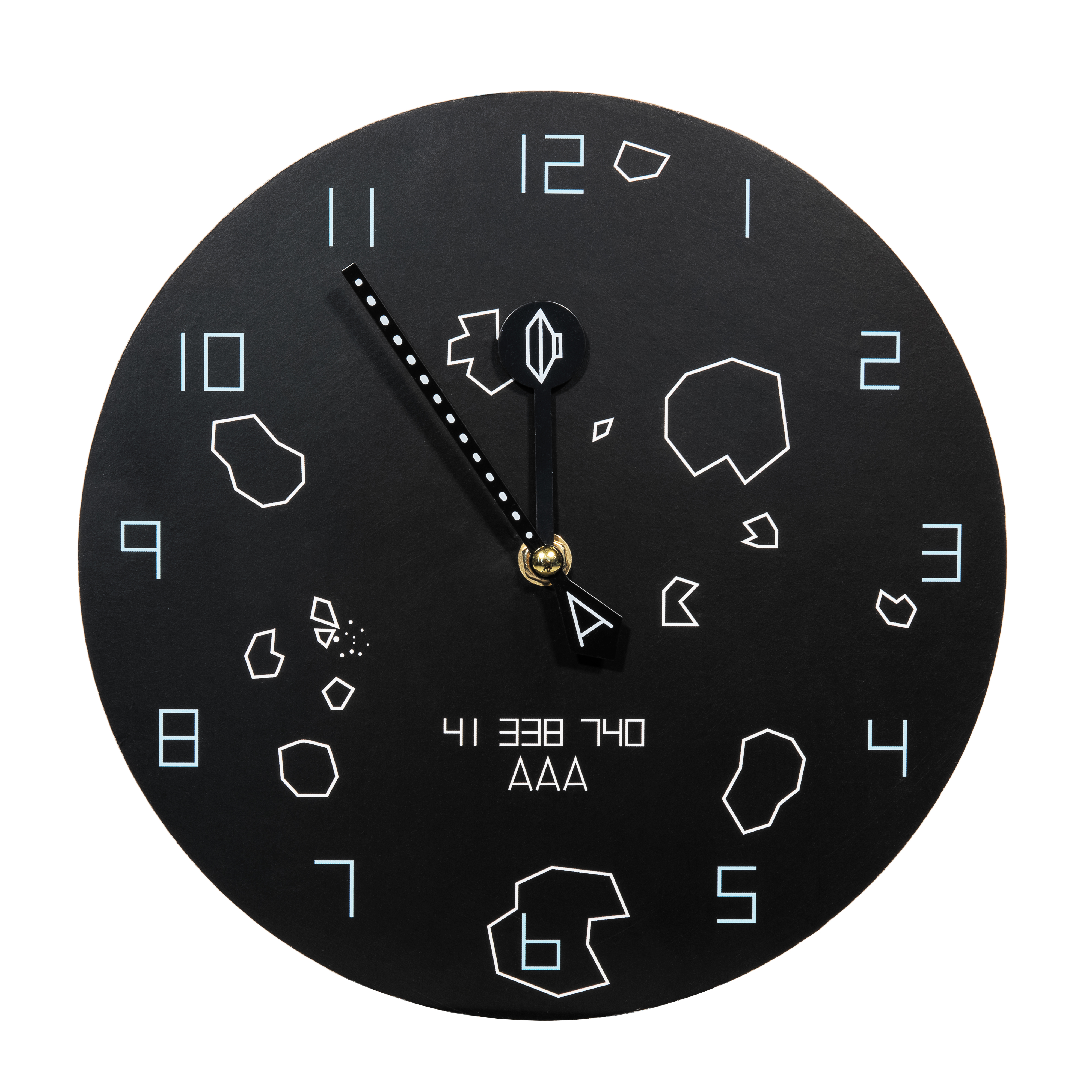 getDigital Asteroids Wanduhr – Nerd Uhr für Retro Arcade & Gaming Fans – Kreativer Geschenk-Artikel im eleganten Design