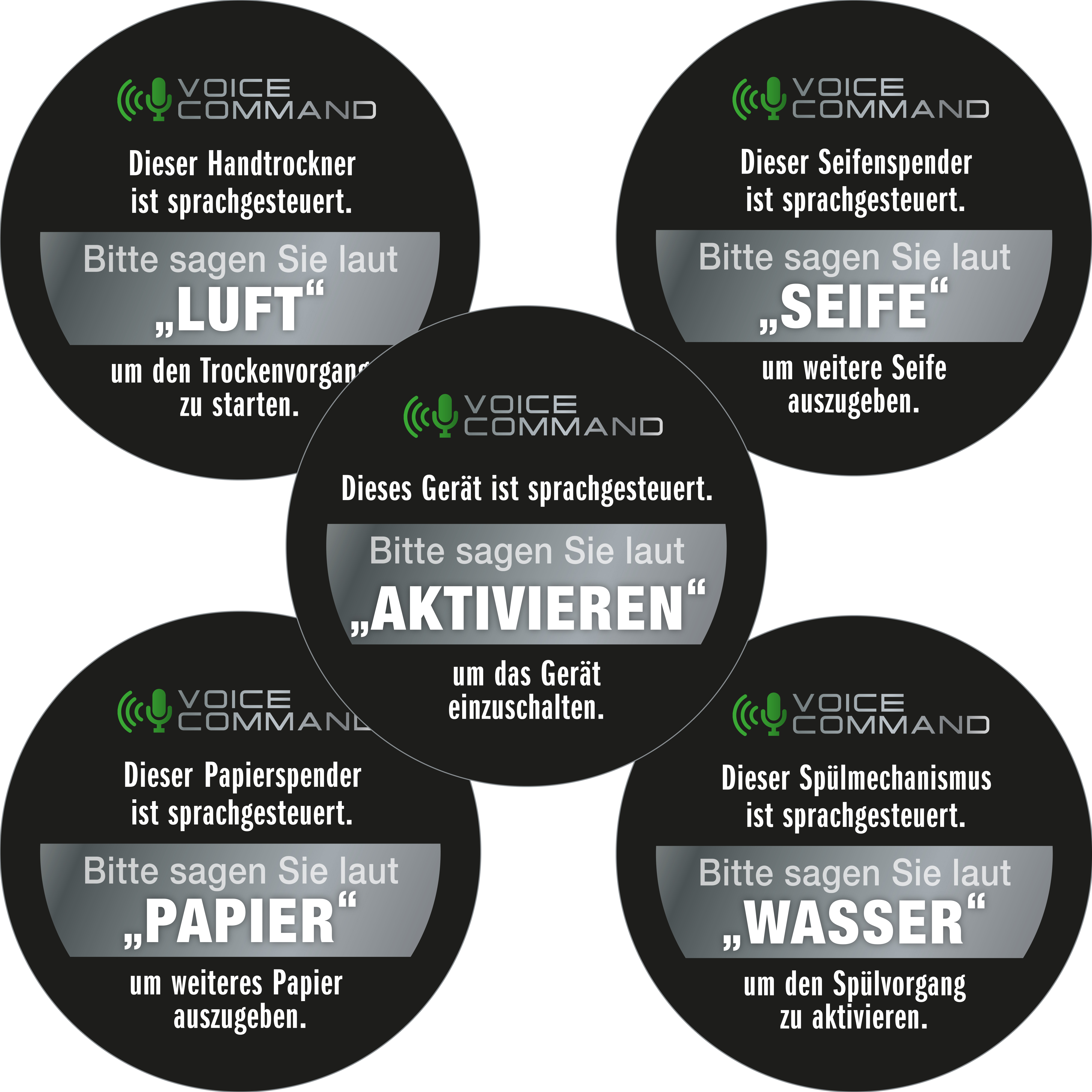 Aufkleber-Bundle Voice Command
