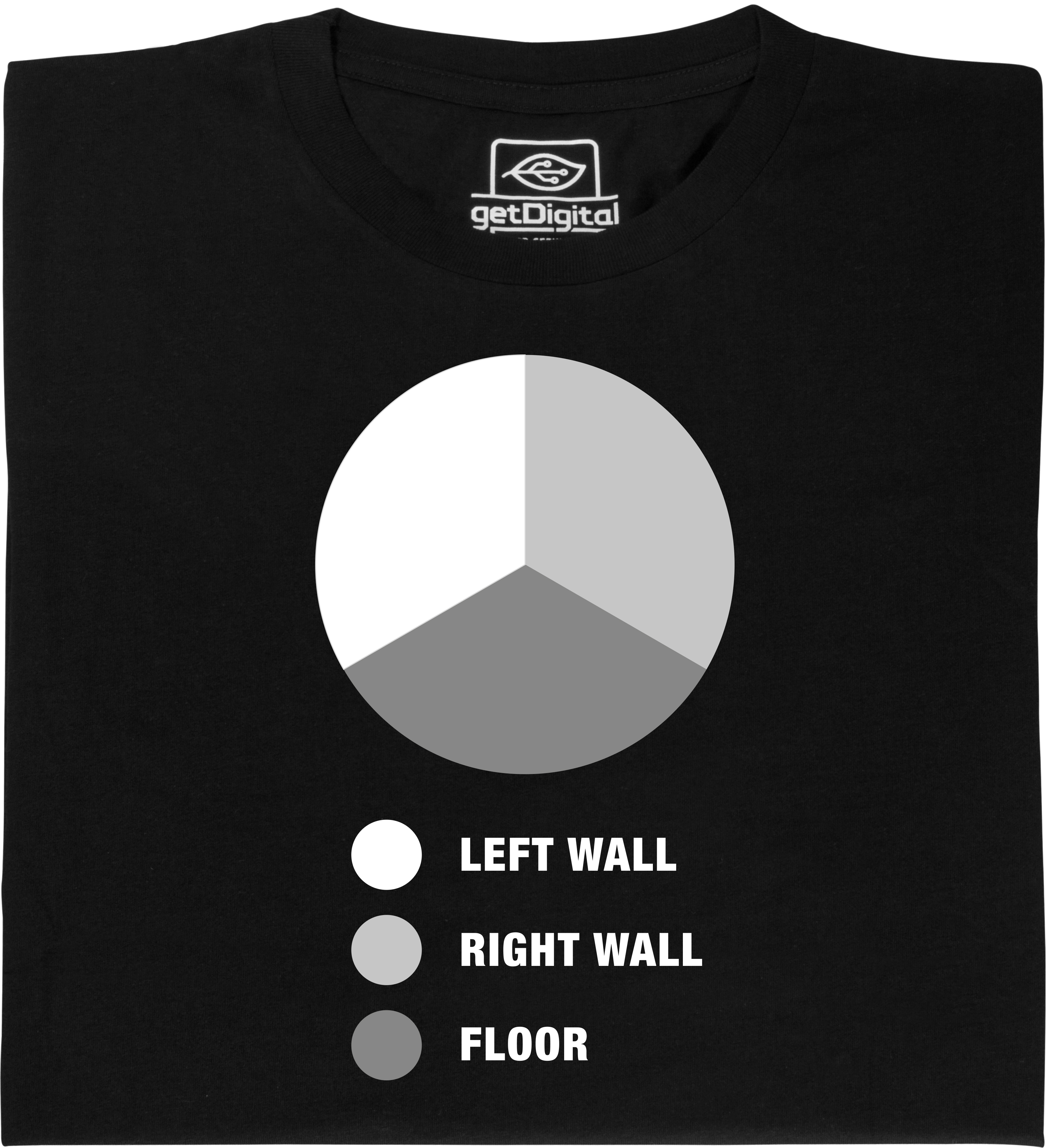 Fair gehandeltes Öko-T-Shirt: Corner Pie Chart