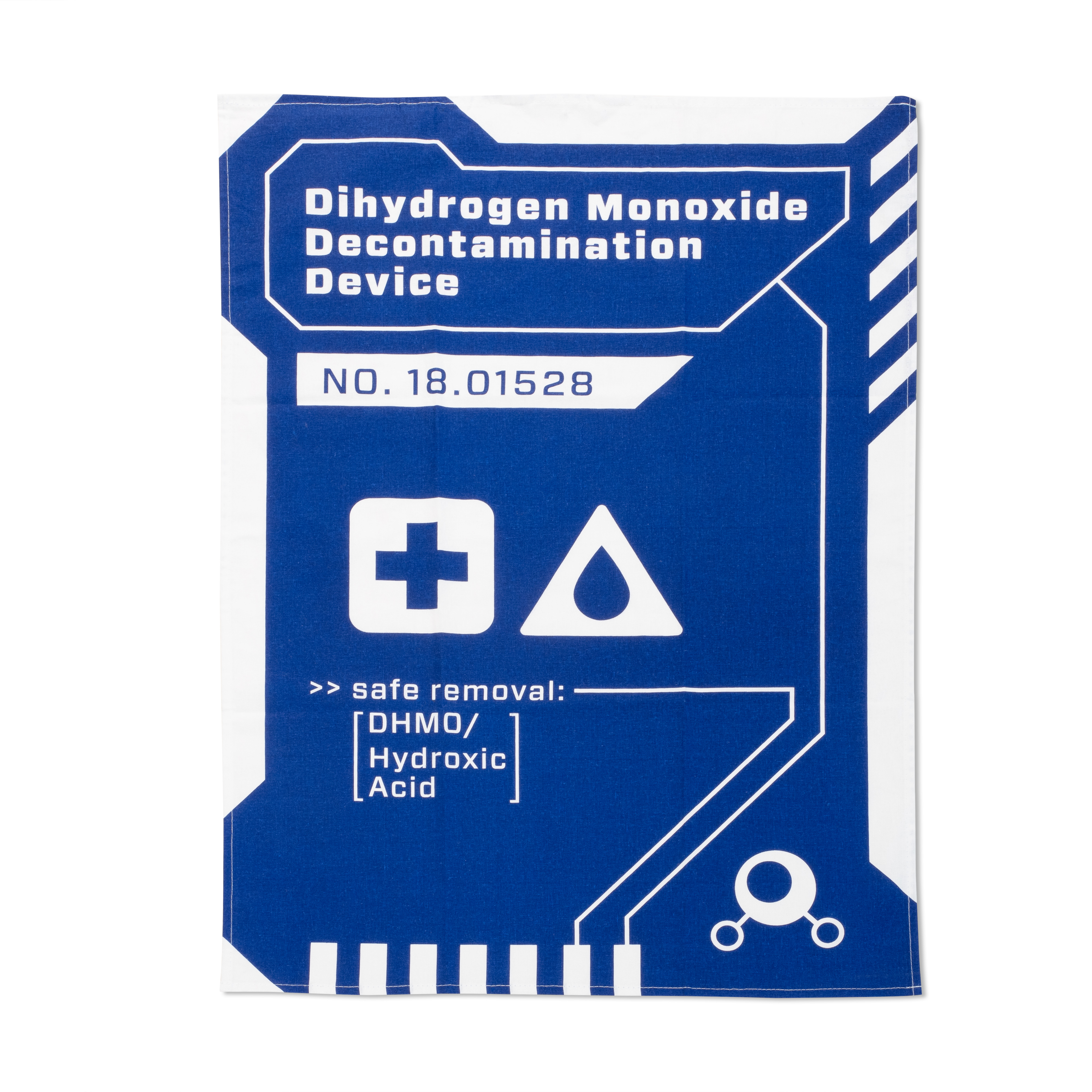 getDigital Geschirrtuch Dihydrogenmonoxid – Saugstarkes Küchentuch mit Chemie DHMO Motiv – Geschirrhandtuch aus 100% Baumwolle