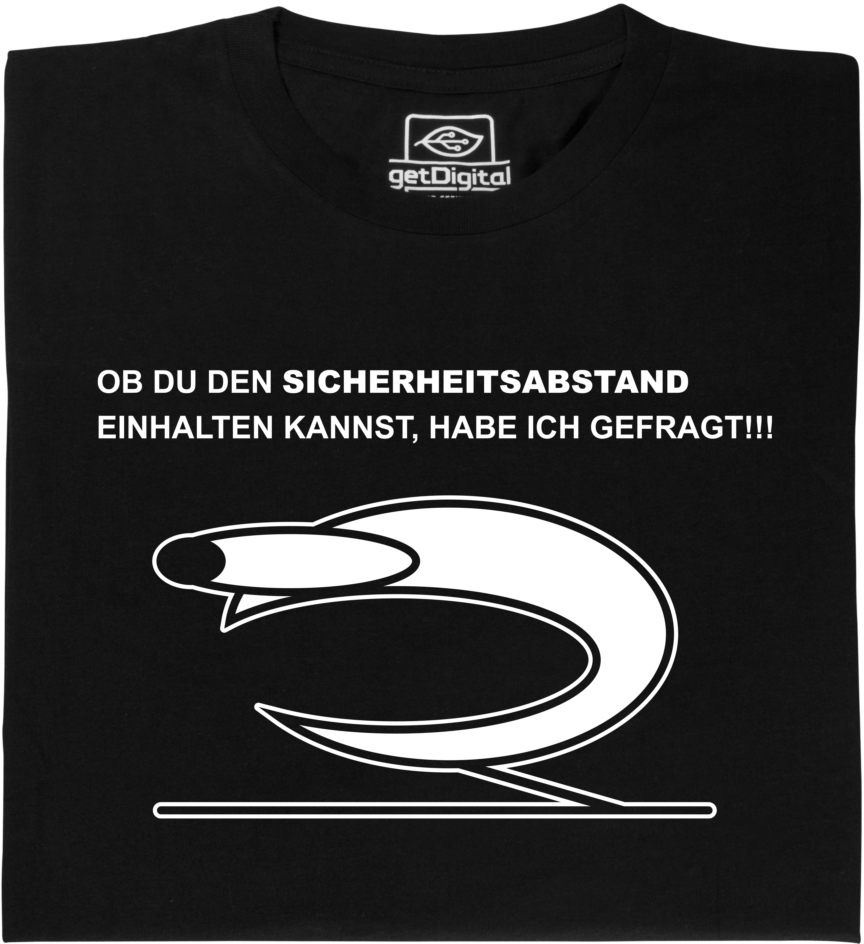 Fair gehandeltes Öko-T-Shirt: Sicherheitsabstand einhalten Erzaehlmirnix