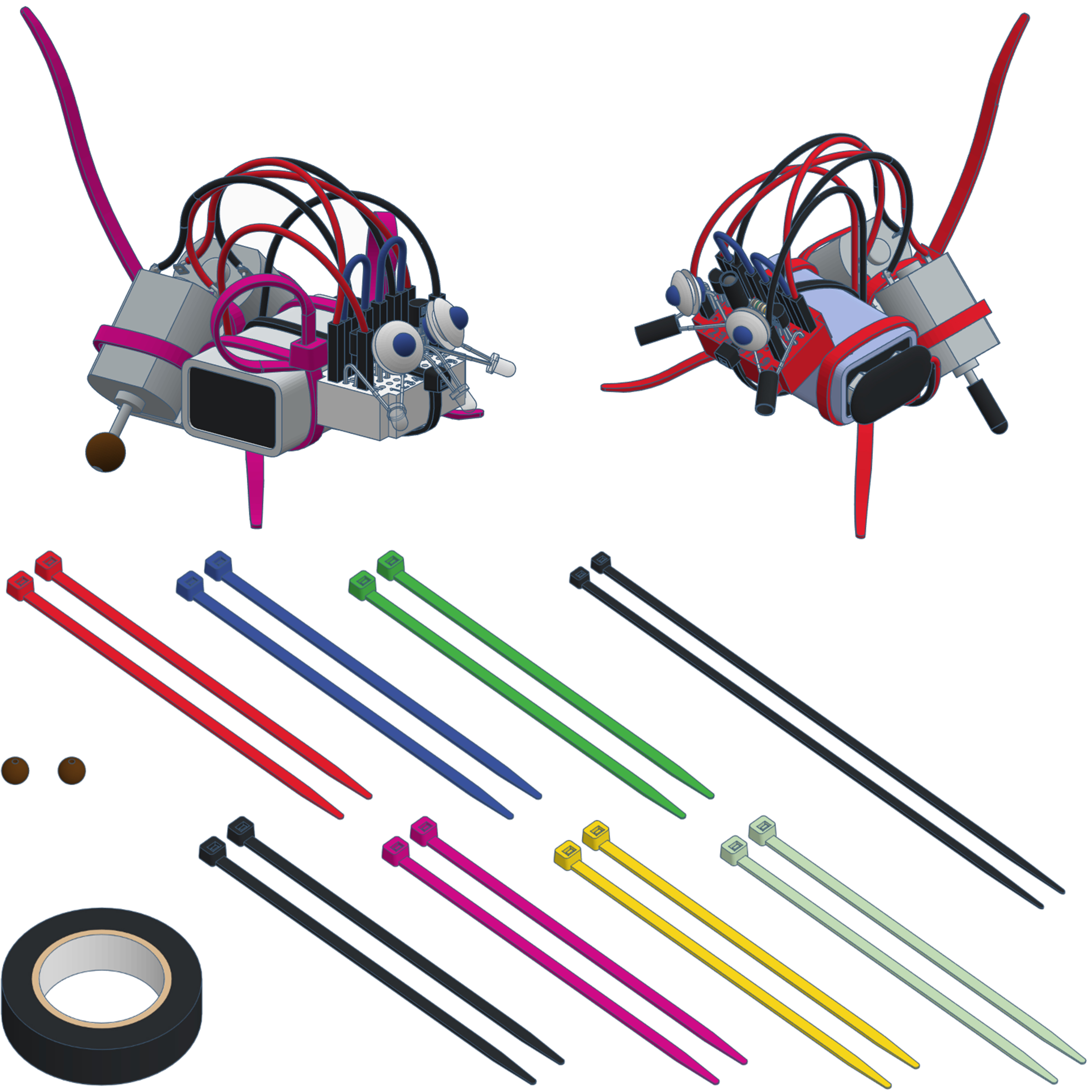 Erweiterungssets für analogen Roboterbausatz Varikabi
