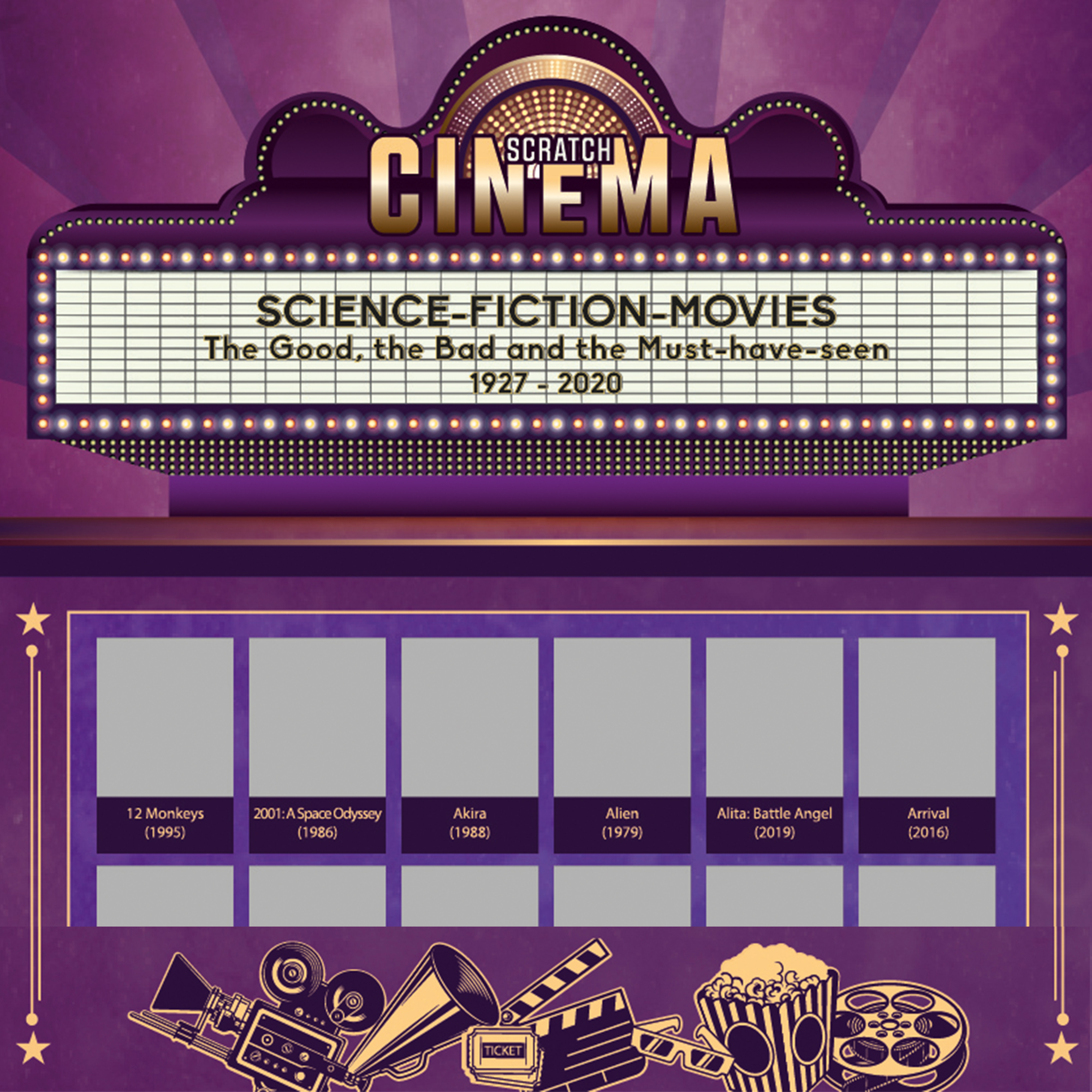 Rubbelposter Science Fiction-Filme