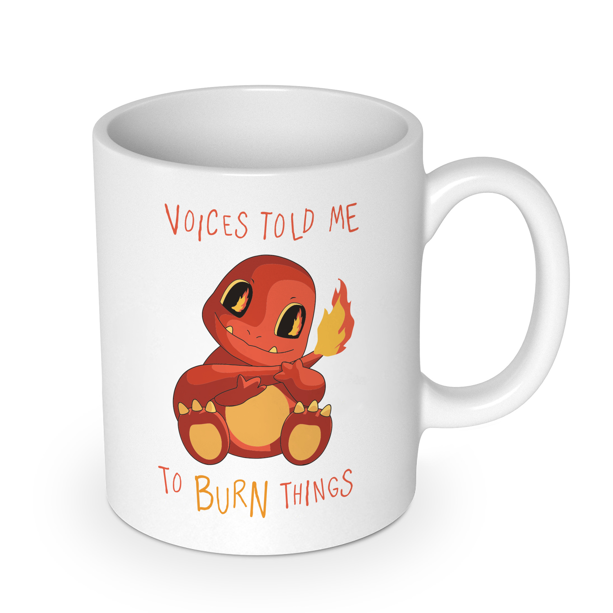 getDigital Voices Told Me to Burn Things Kaffeebecher – Lustige Büro Tasse Becher für Gamer & Nerds – Keramik 300 ml