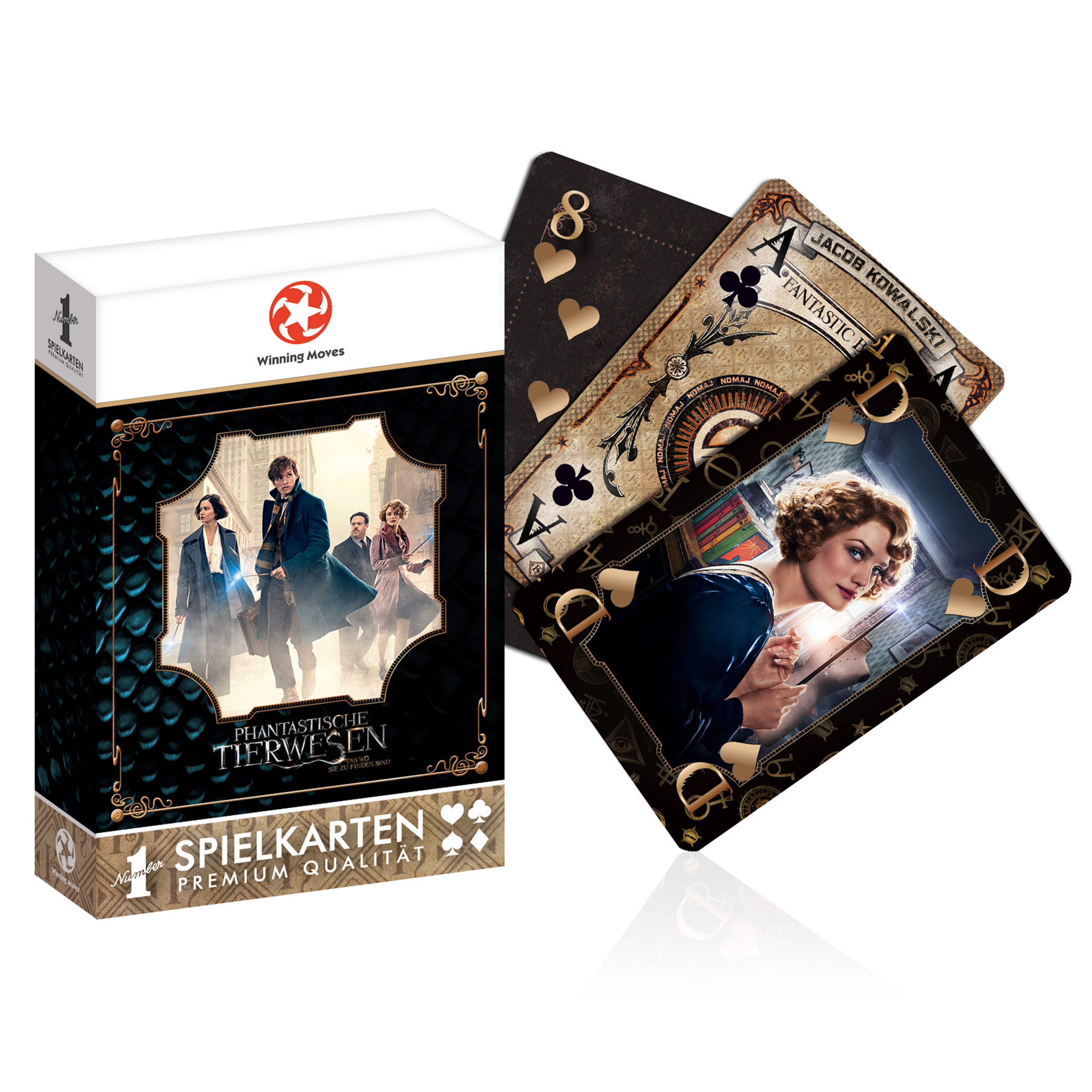 Winning Moves GmbH WIN30584 Number 1 Spielkarten – Phantastische Tierwesen Fantastische Harry Potter Kartenspiele