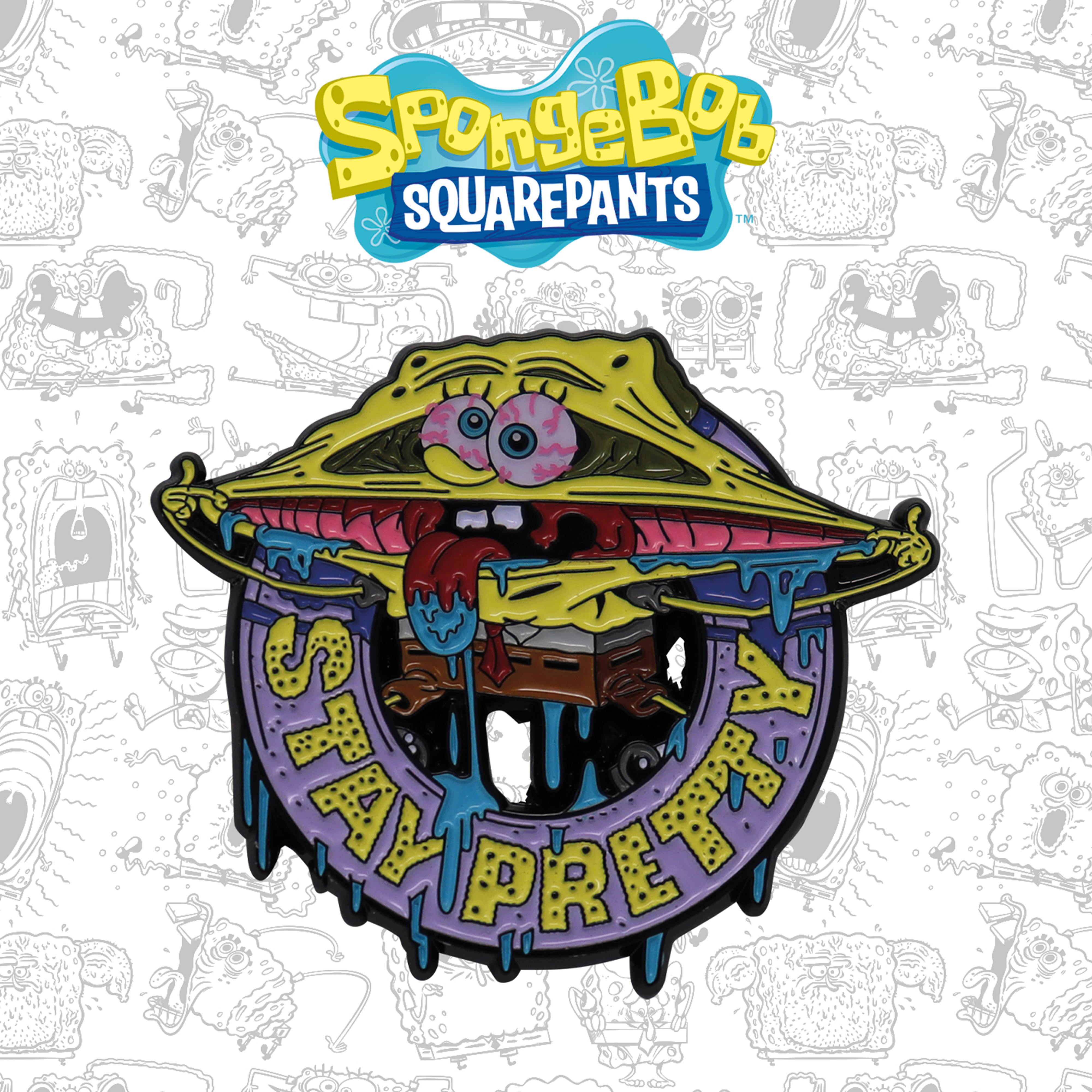 FANATTIK Sponge Bob – Stay Pretty – Pin Edition Limitée 9,5 x 1,5 x 14,5 cm