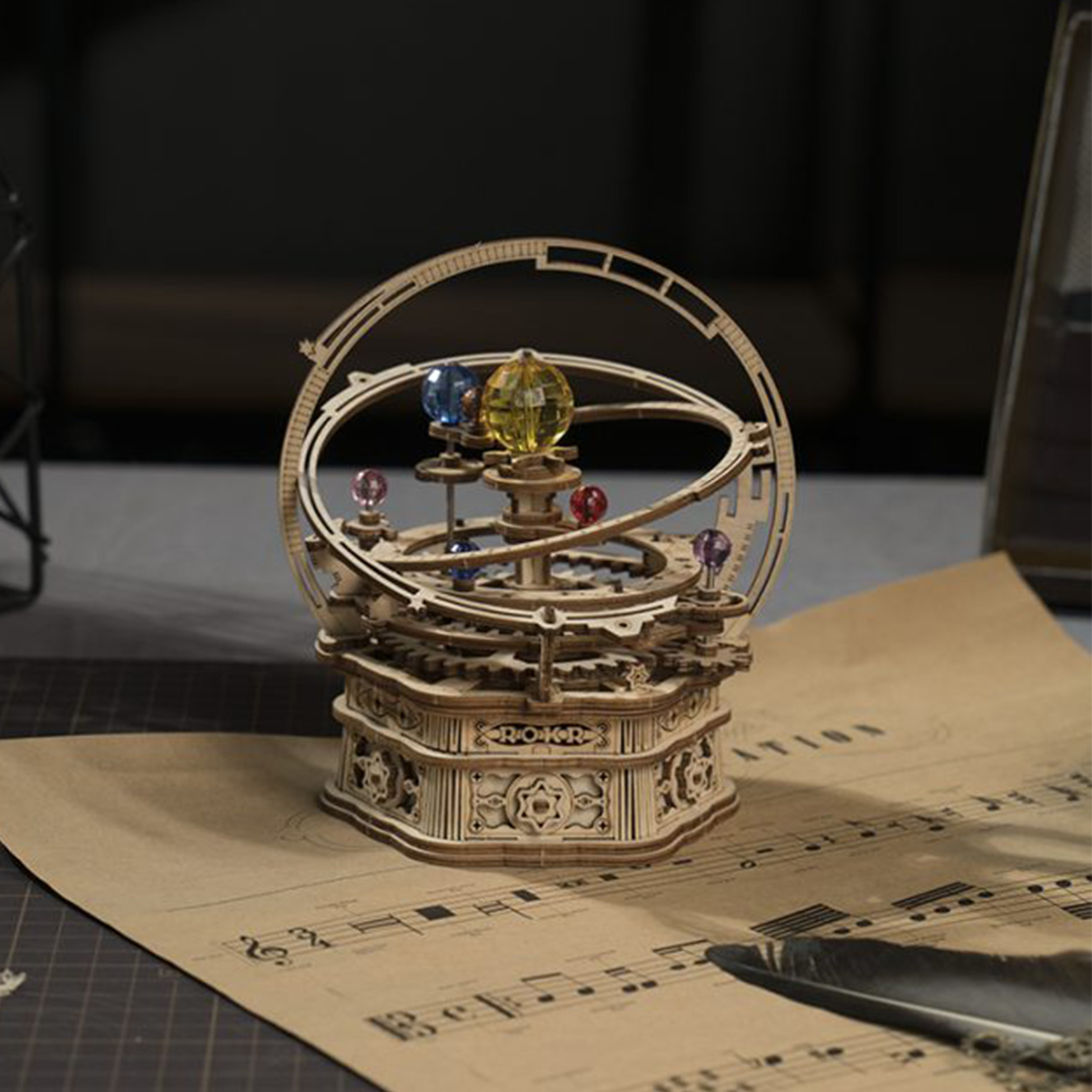 FSDELIV AMK51 3D-Holz-Modell-Sets, DIY Spiel, Bastel-Puzzle, für Kinder ab 8 Jahren, für Erwachsene, zum BAU von Gebäuden