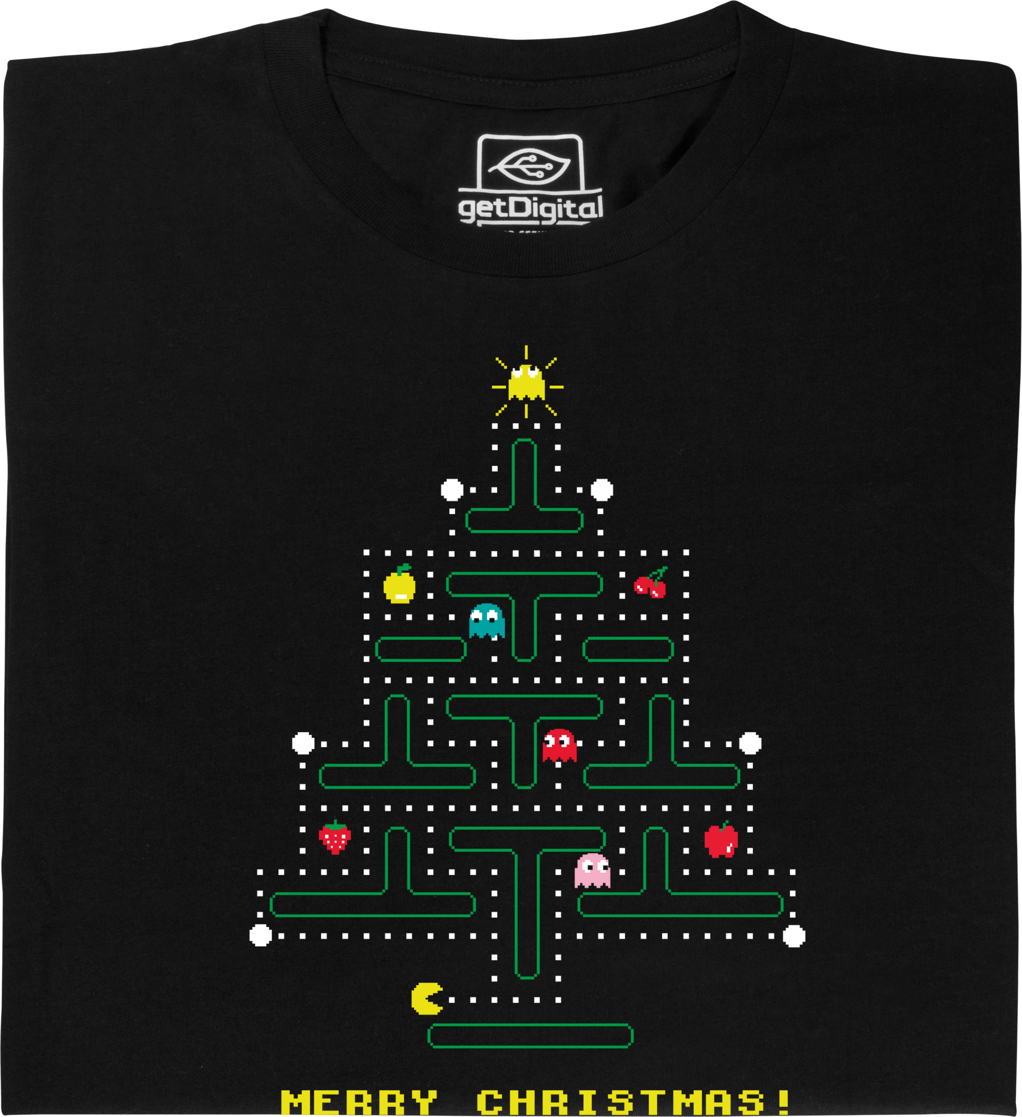 Fair gehandeltes Öko-T-Shirt: Retro Gaming Weihnachtsbaum
