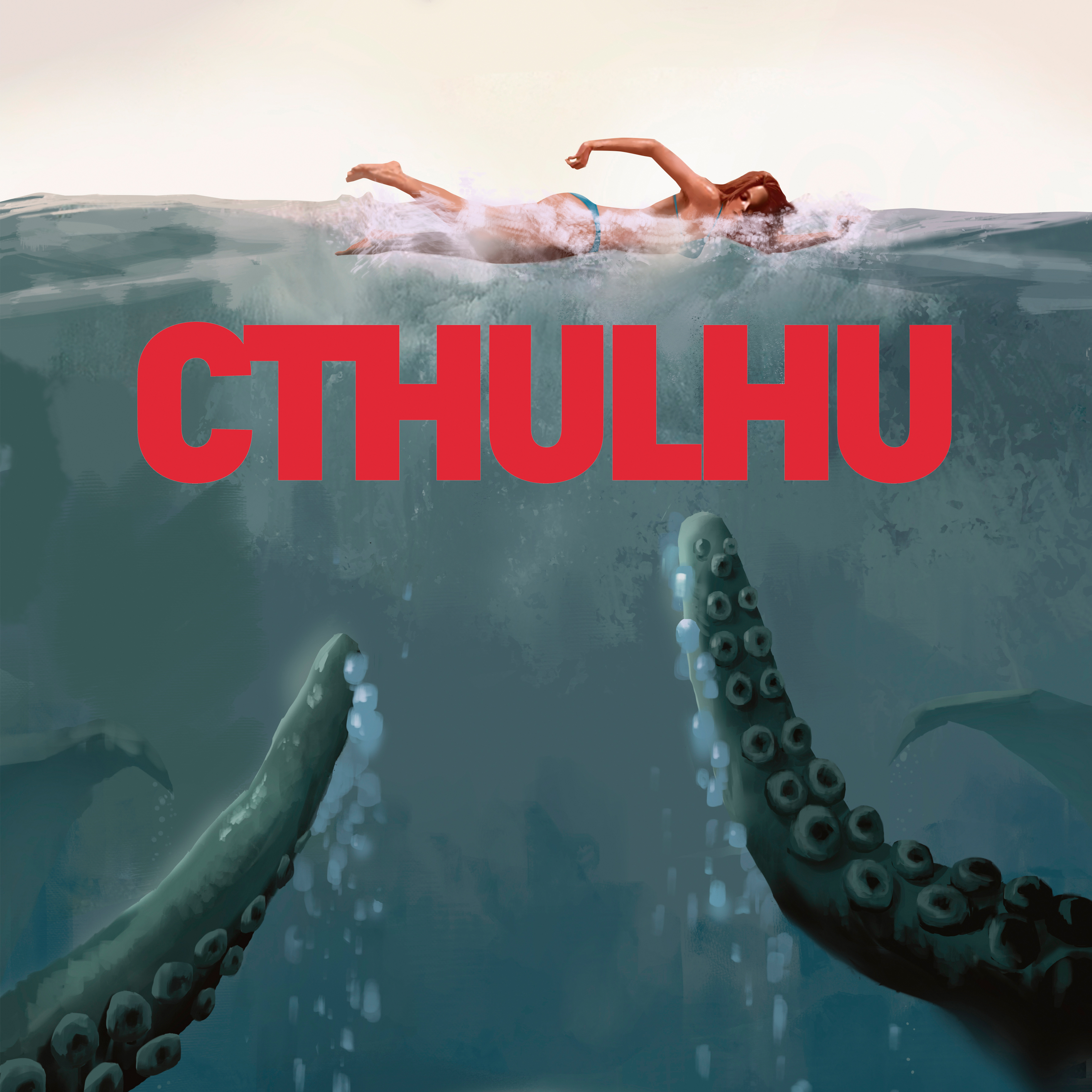 getDigital Cthulhu aus der Tiefe Poster – Retro Türposter für Fans von Fantasy & Horrorfilmen – 29,7 x 84 cm