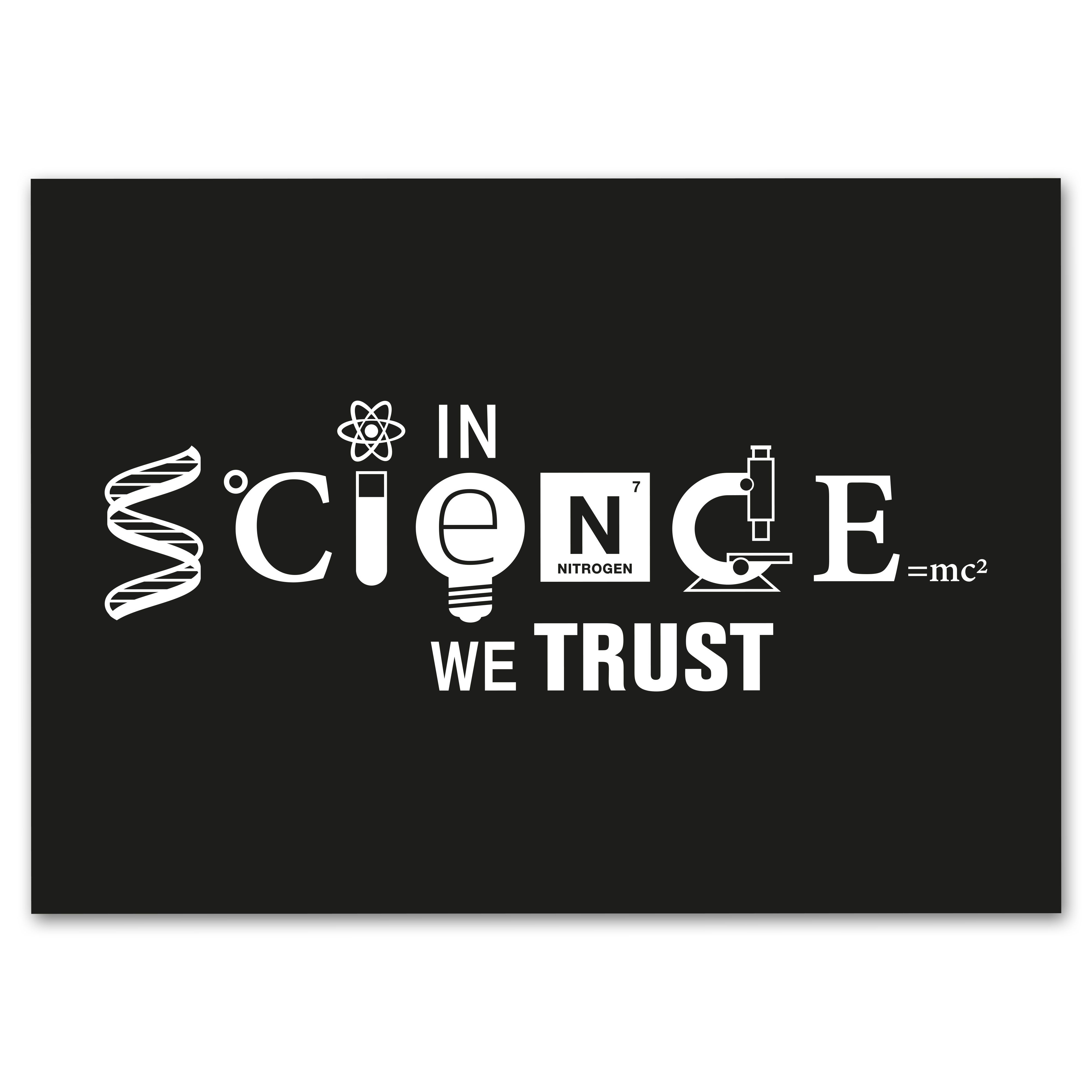 Aufkleber In Science We Trust