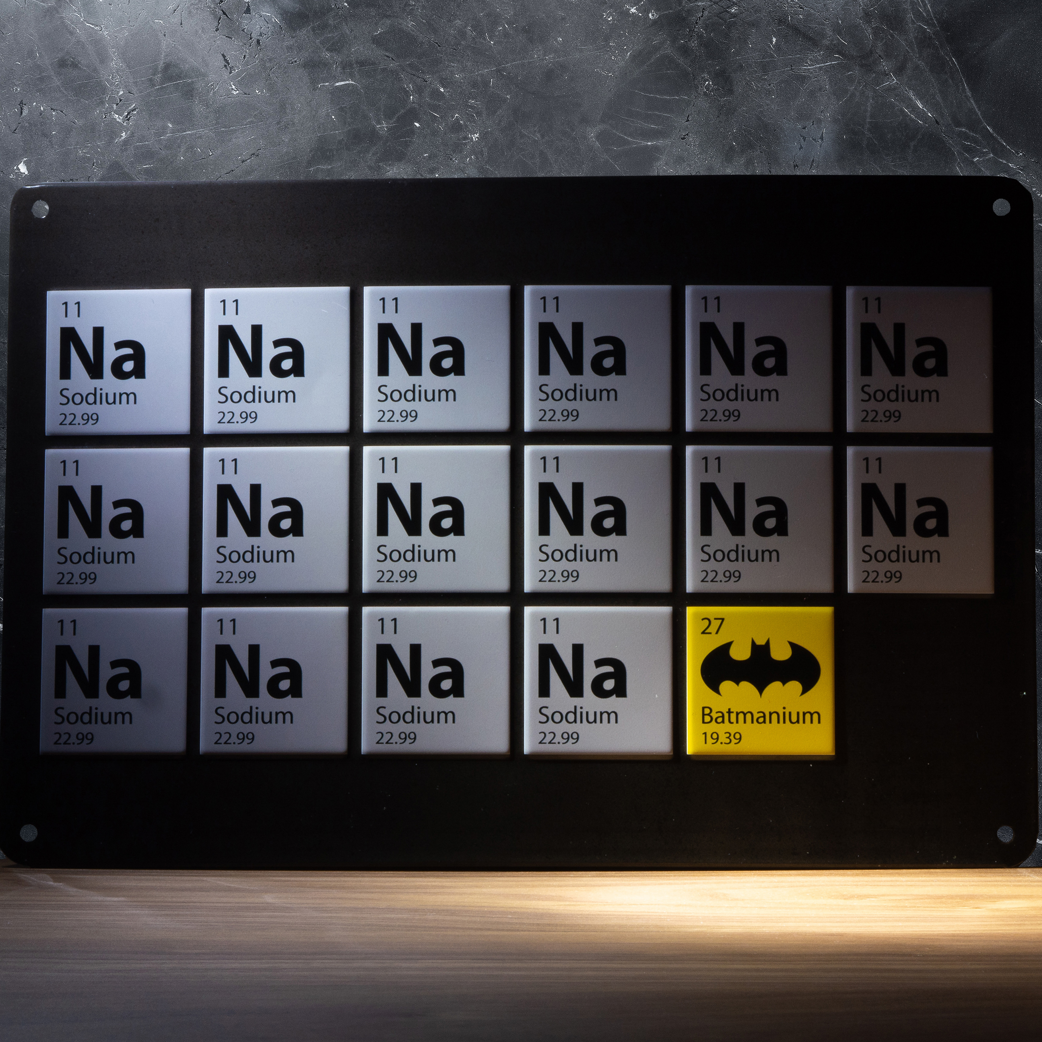 Blechschild Batmanium – Metallschild, Dekoschild, Wandschild, Poster aus Metall