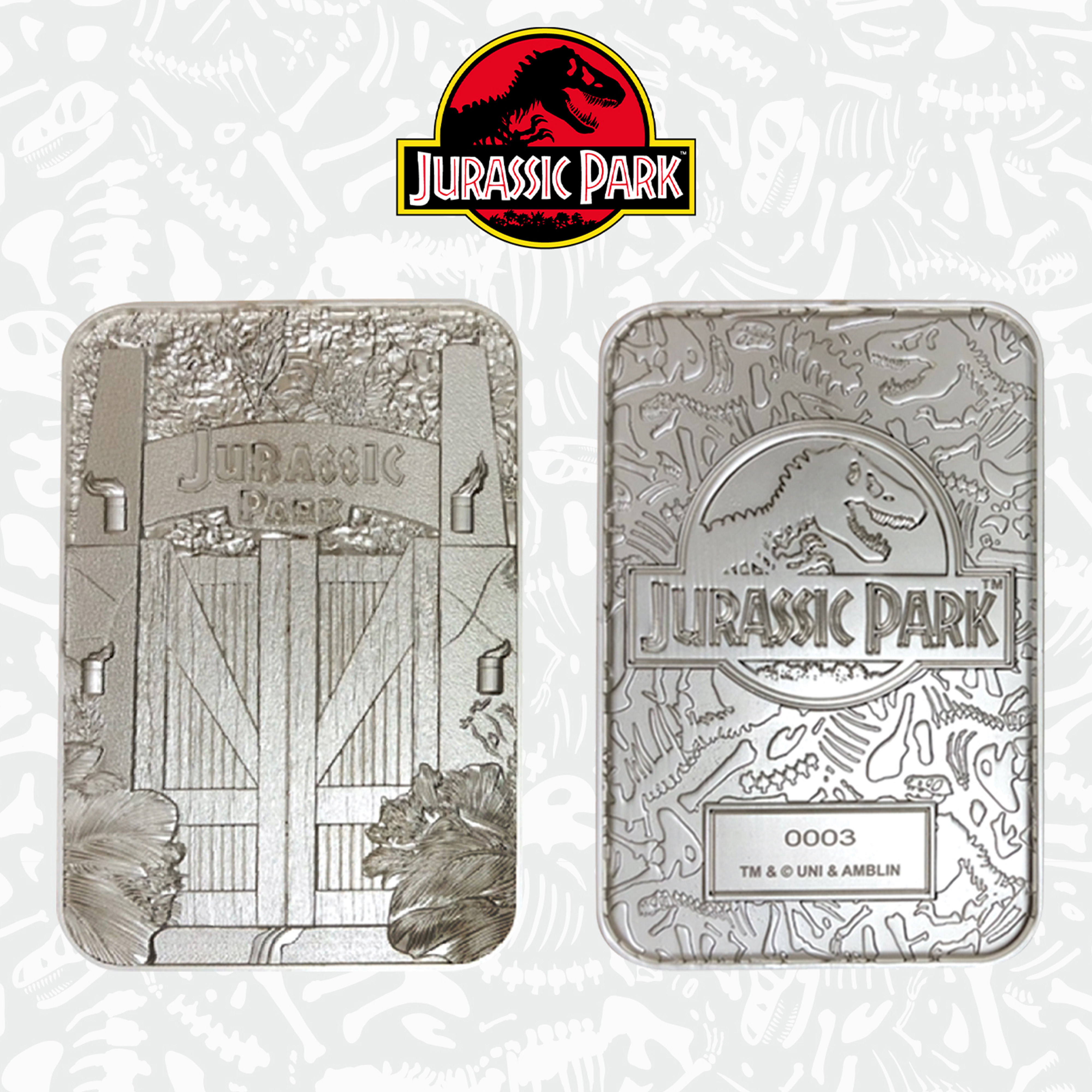 Jurassic Park Limited Edition Metallbarren Welcome