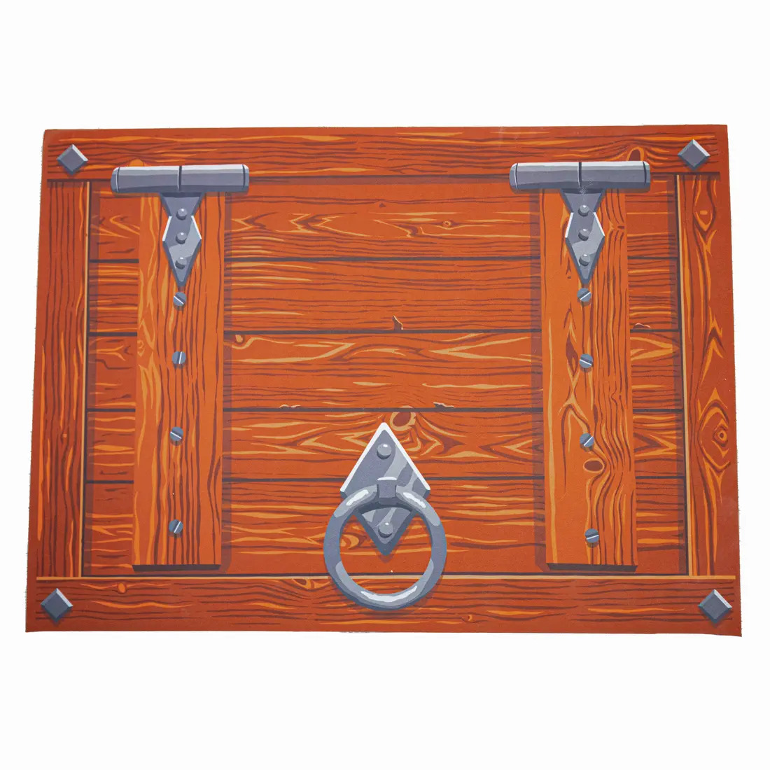 getDigital Falltür Badezimmer-Matte – Badmatte Badteppich für Geeks, Nerds und Rollenspieler, Rutschfester Duschvorleger fürs Badezimmer – Rot Schwarz, 70 x 50 cm