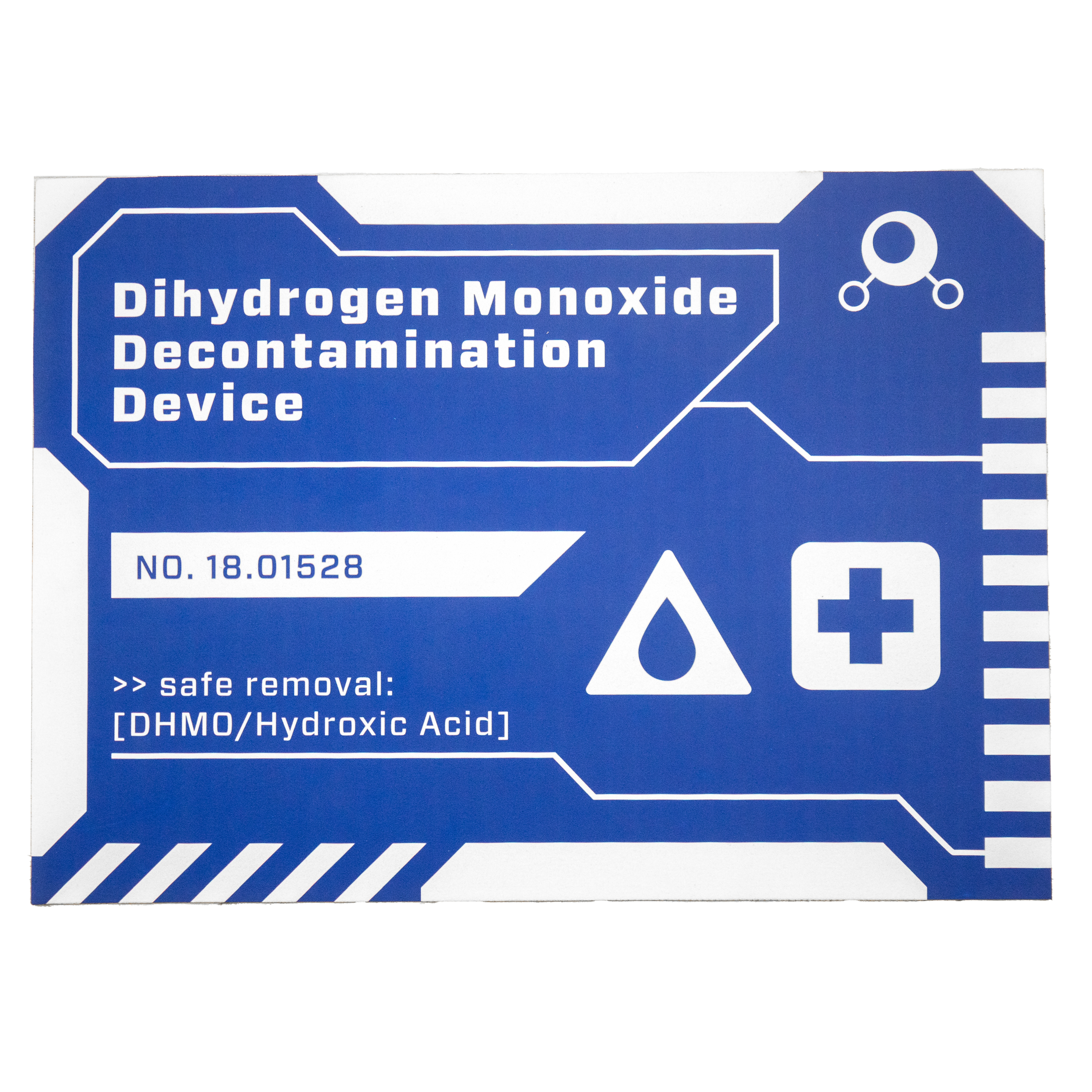 getDigital DHMO Badezimmer-Matte – Badteppich für Nerds und Chemie Geeks, Rutschfester Duschvorleger fürs Badezimmer – Blau Weiß, 50 x 70 cm