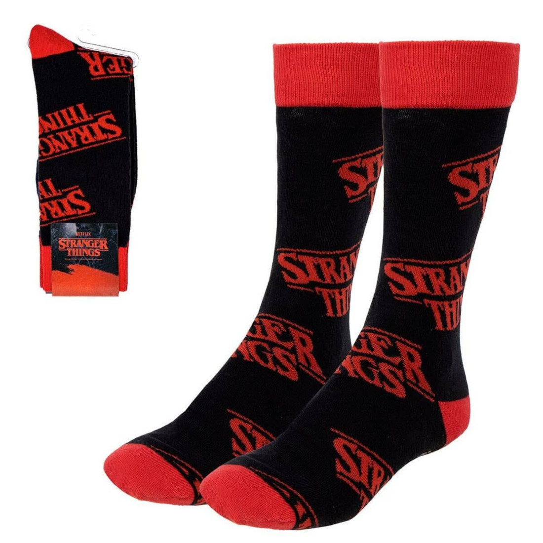 Stranger Things Socken Schrift
