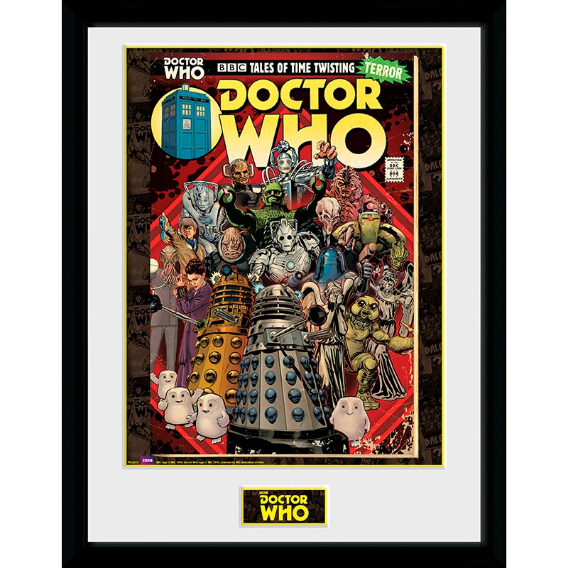 Doctor Who Gerahmtes Poster Villains Comics