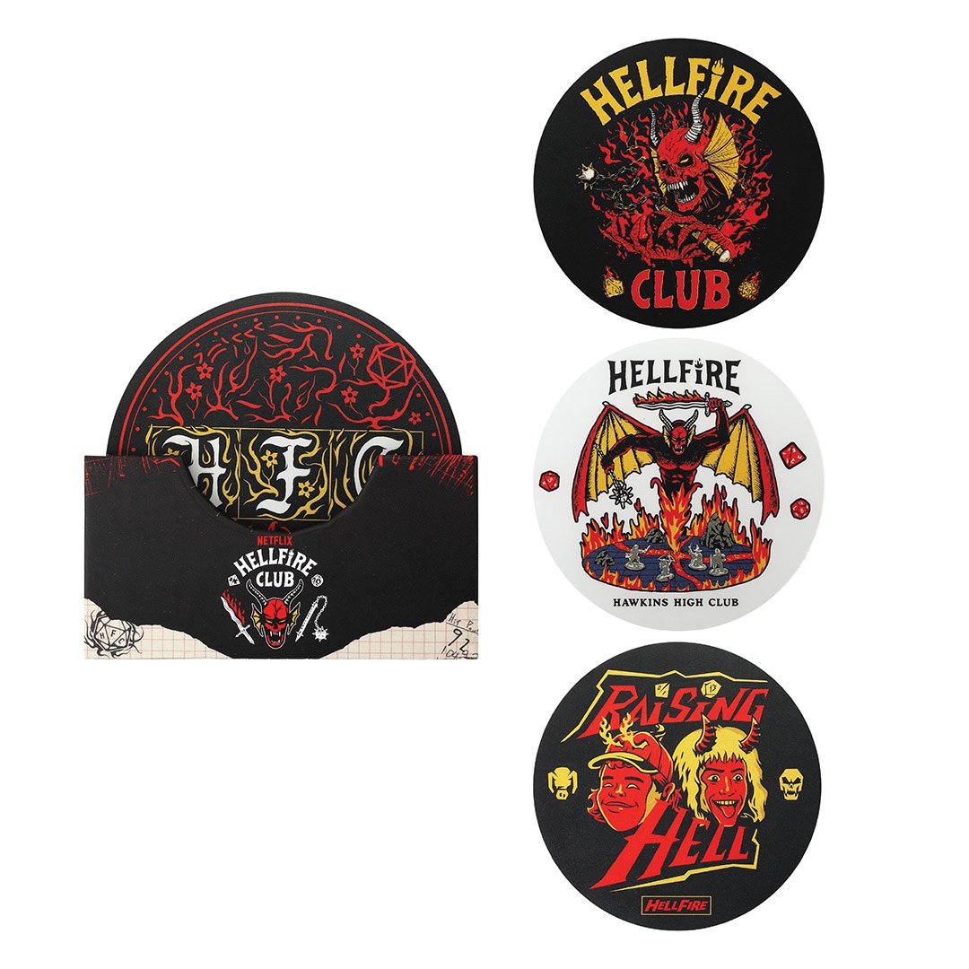 Stranger Things Hellfire Club Untersetzer Set