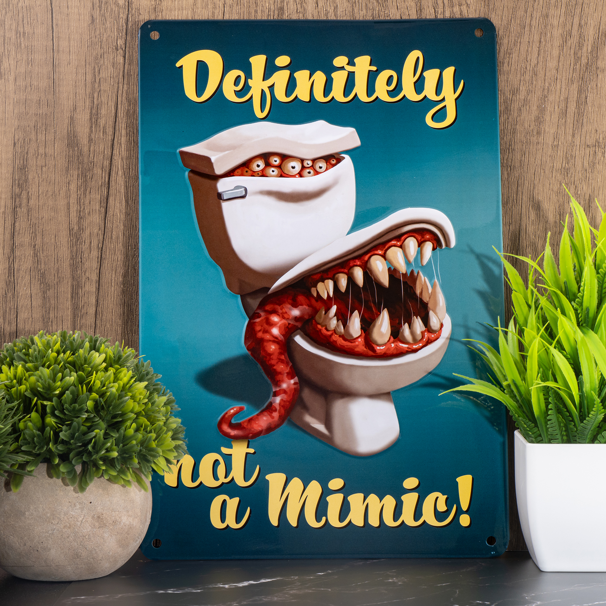Blechschild – Not a Mimic