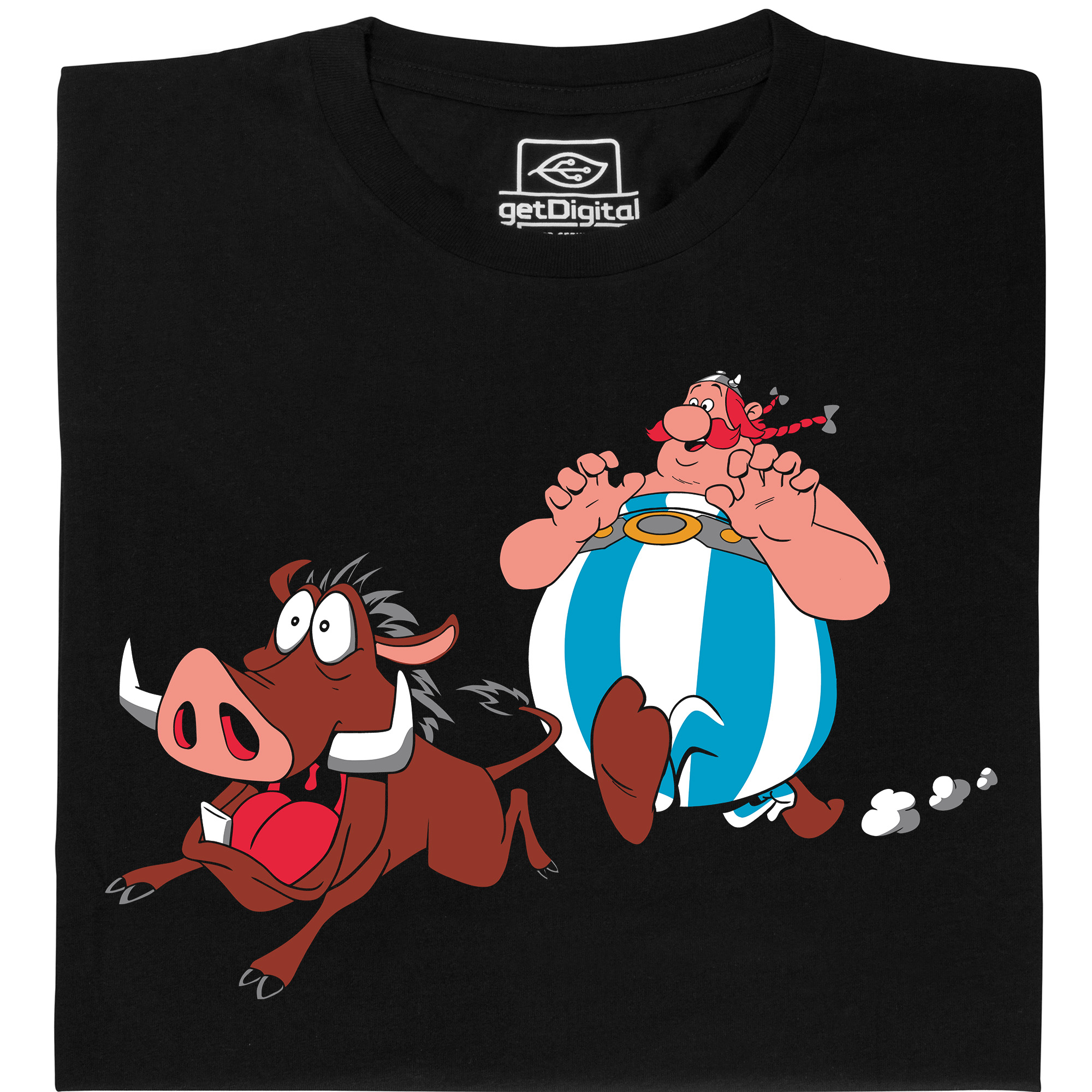 Fair gehandeltes Öko-T-Shirt: Ein Warzenschwein in Gallien