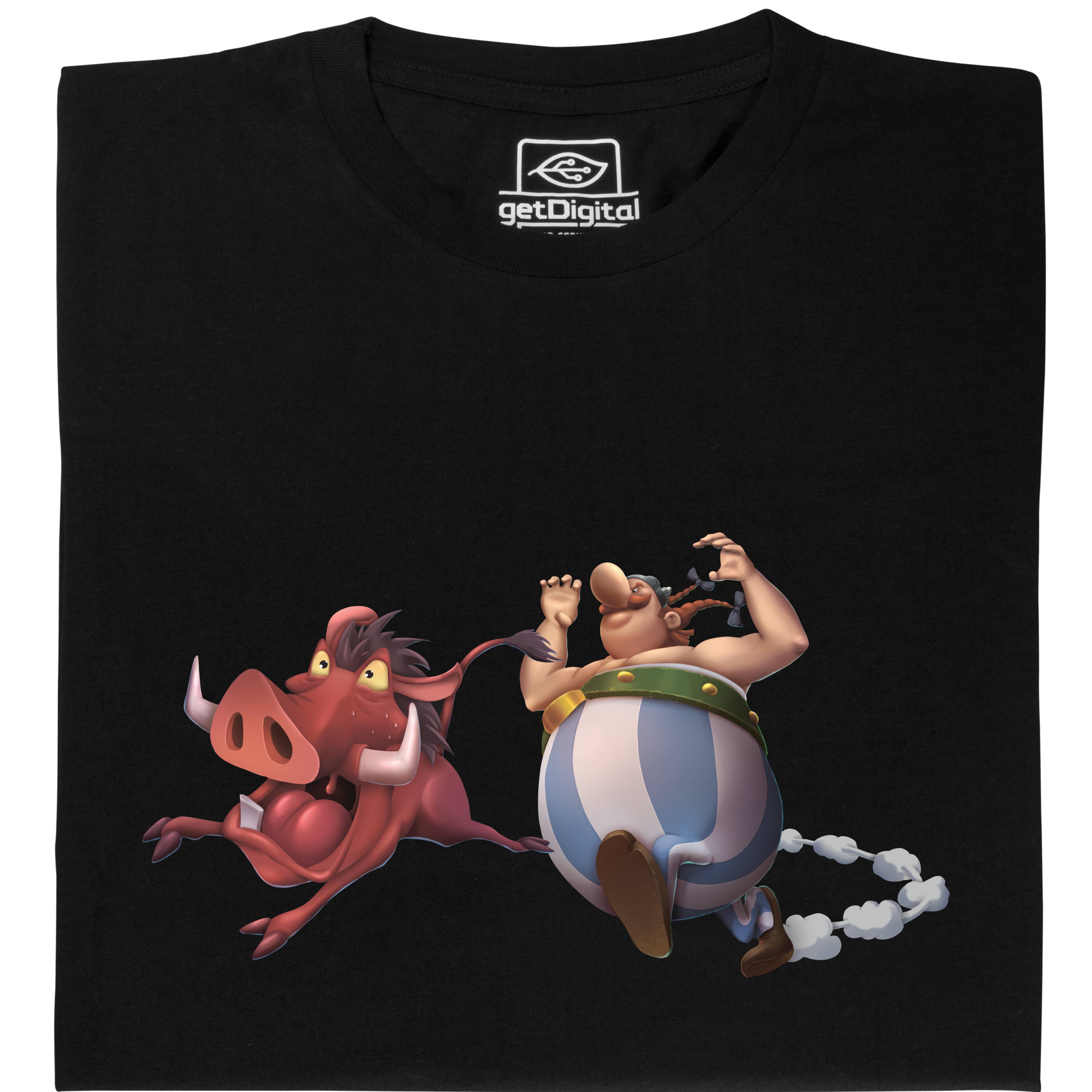 Fair gehandeltes Öko-T-Shirt: Obelix und Pumba