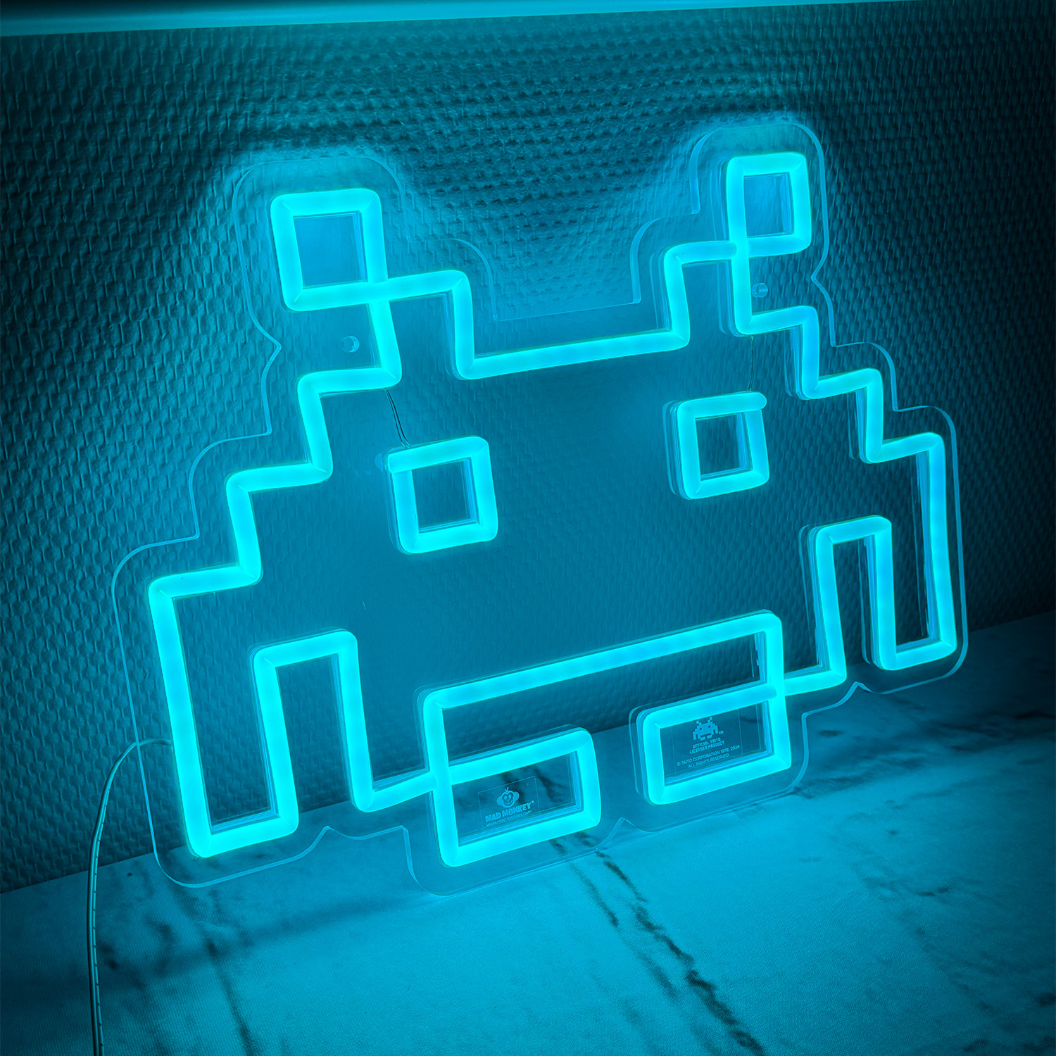 Mad Monkey Space Invaders Neon-Logo-Lampe
