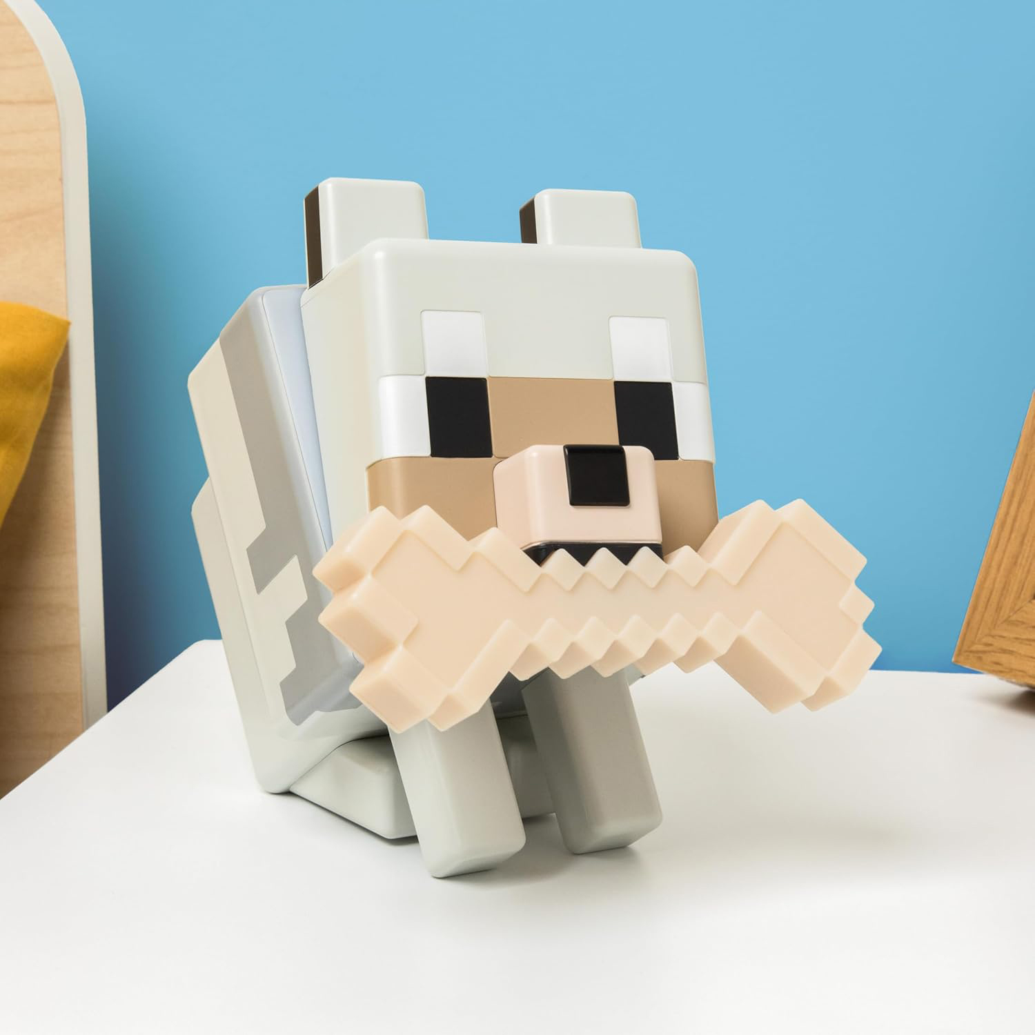 Minecraft Wolf 3D Farbwechsel Lampe