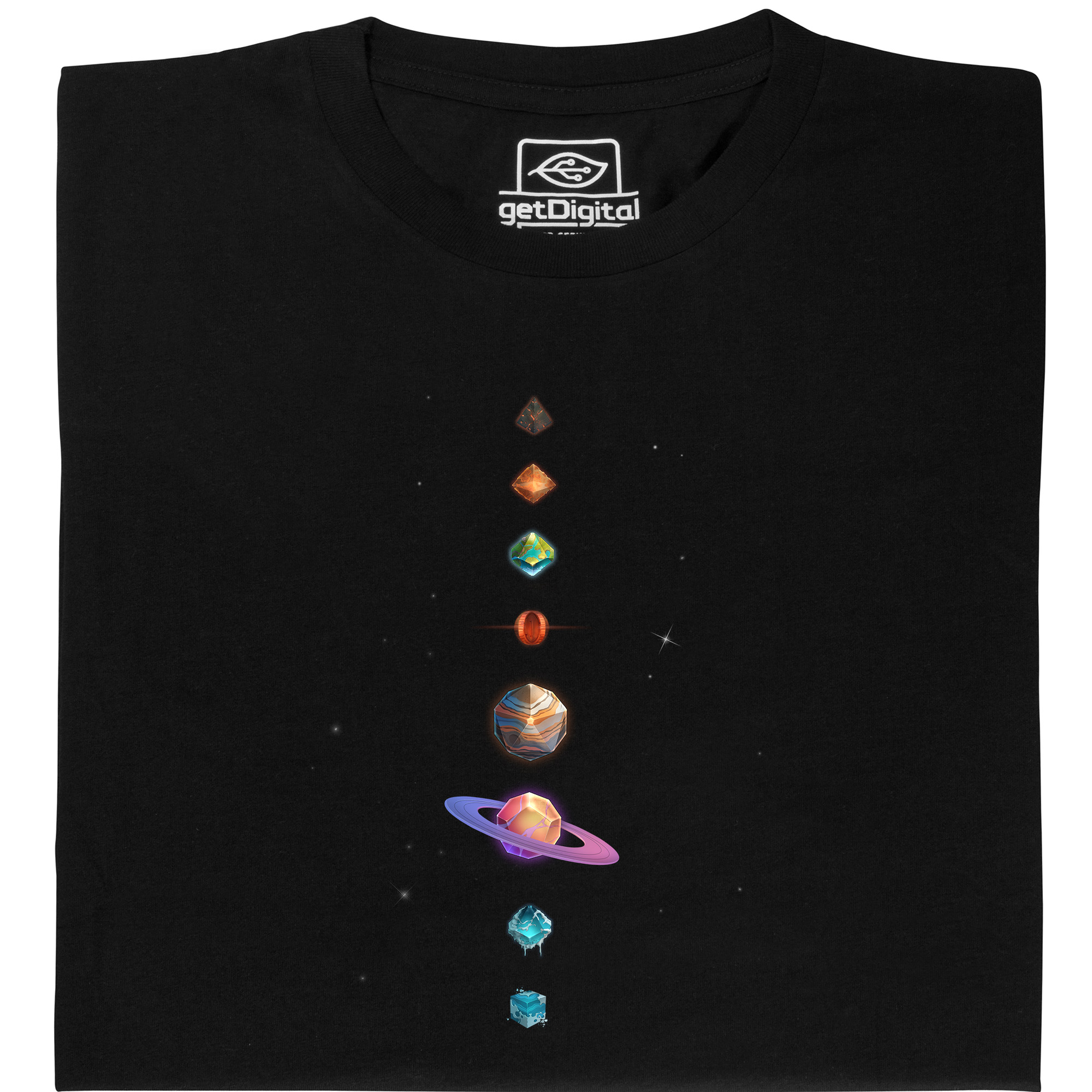 Fair gehandeltes Öko-T-Shirt: Würfelplaneten