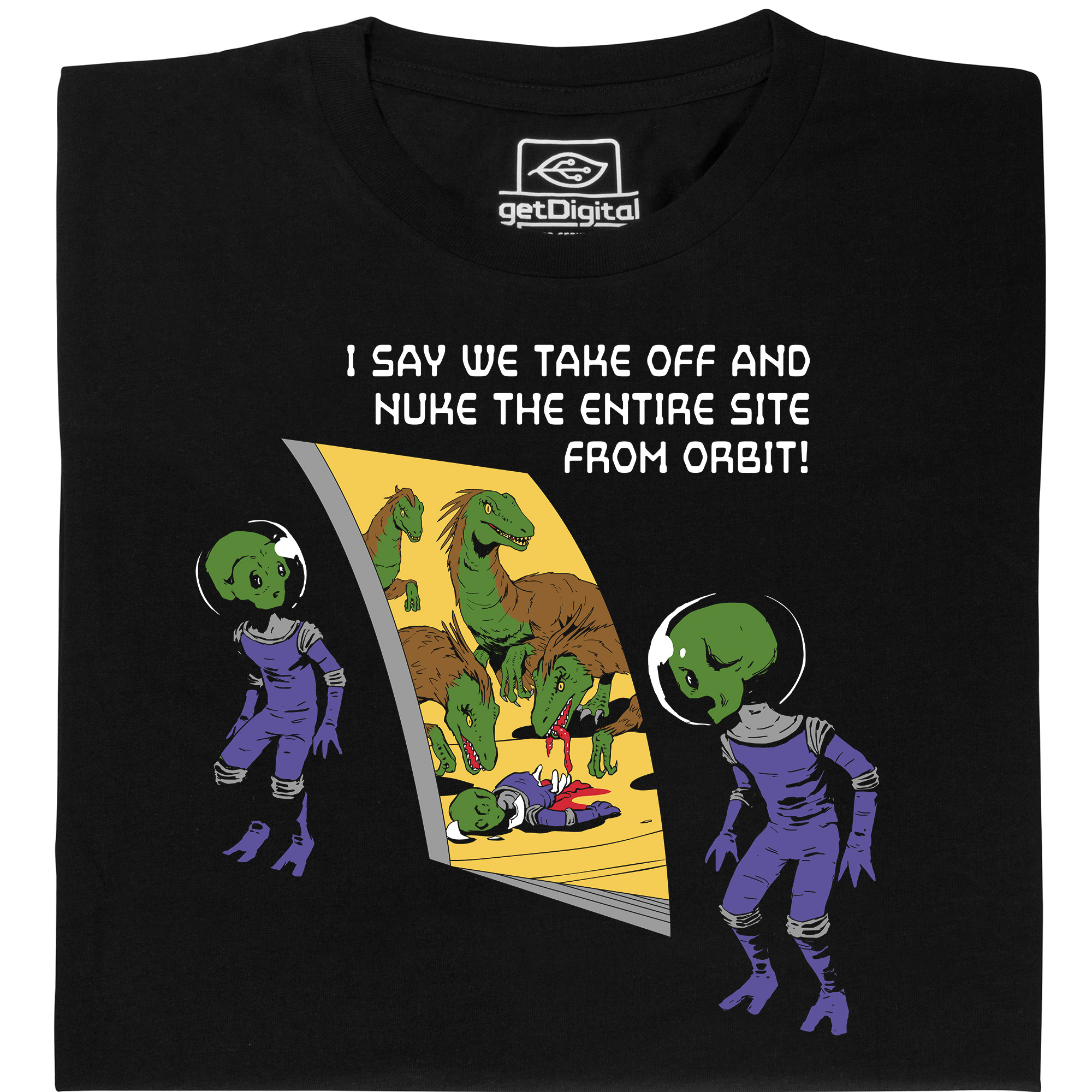 Fair gehandeltes Öko-T-Shirt: Rache an den Dinos