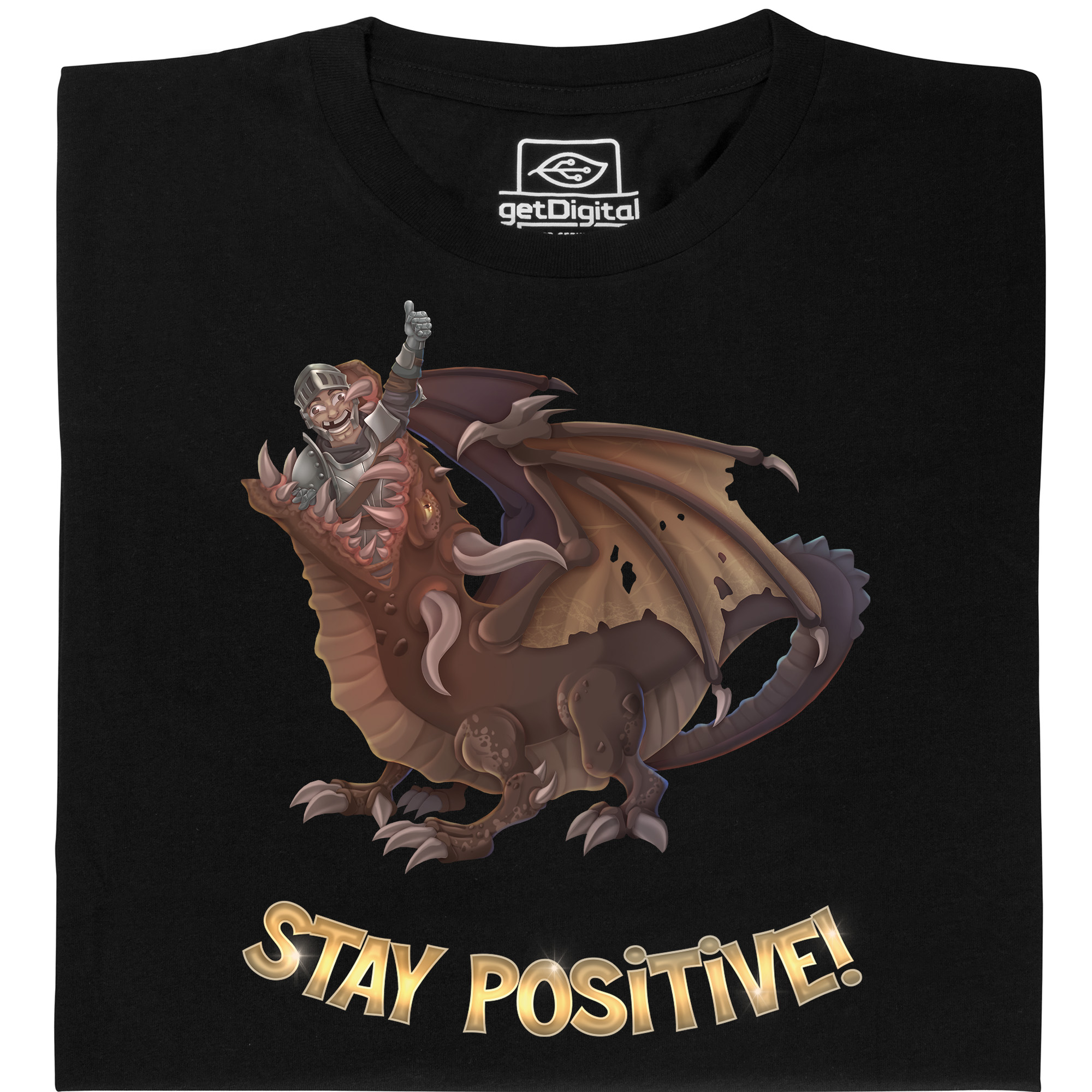Fair gehandeltes Öko-T-Shirt: Stay Positive!