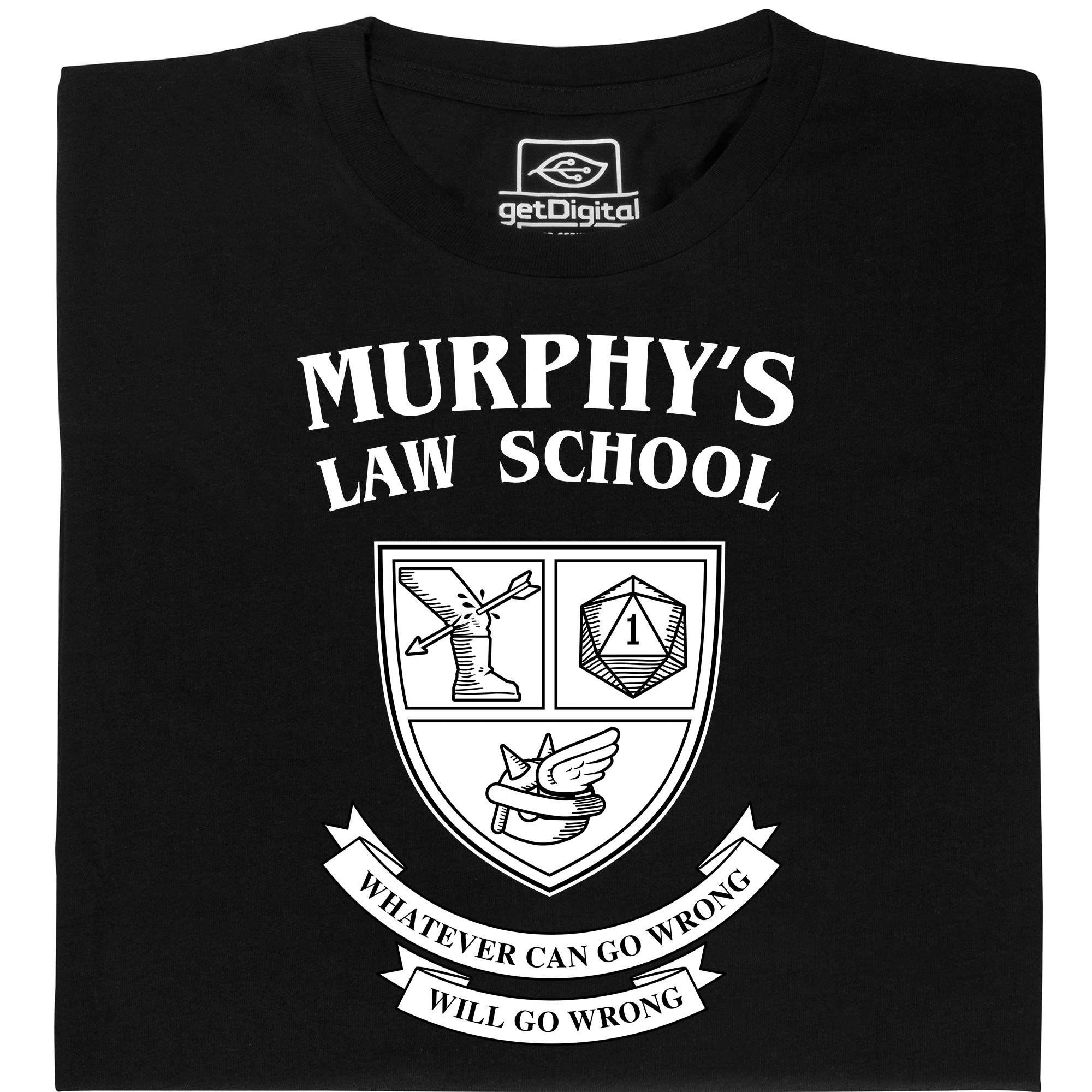 Fair gehandeltes Öko-T-Shirt: Murphy’s Law School
