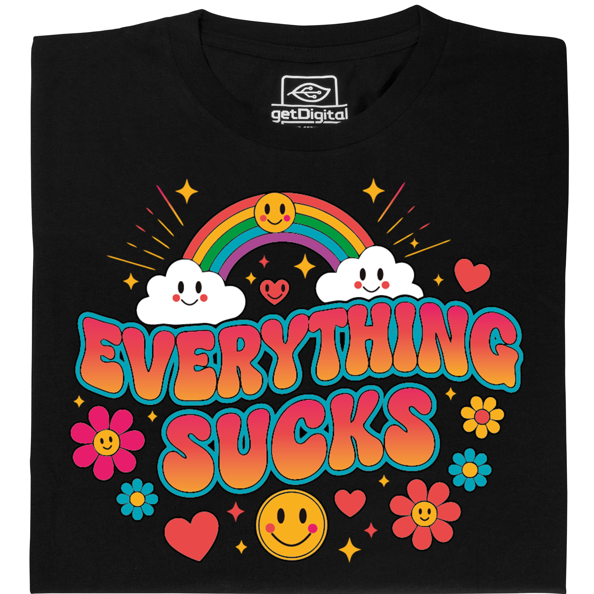 Fair gehandeltes Öko-T-Shirt: Everything sucks