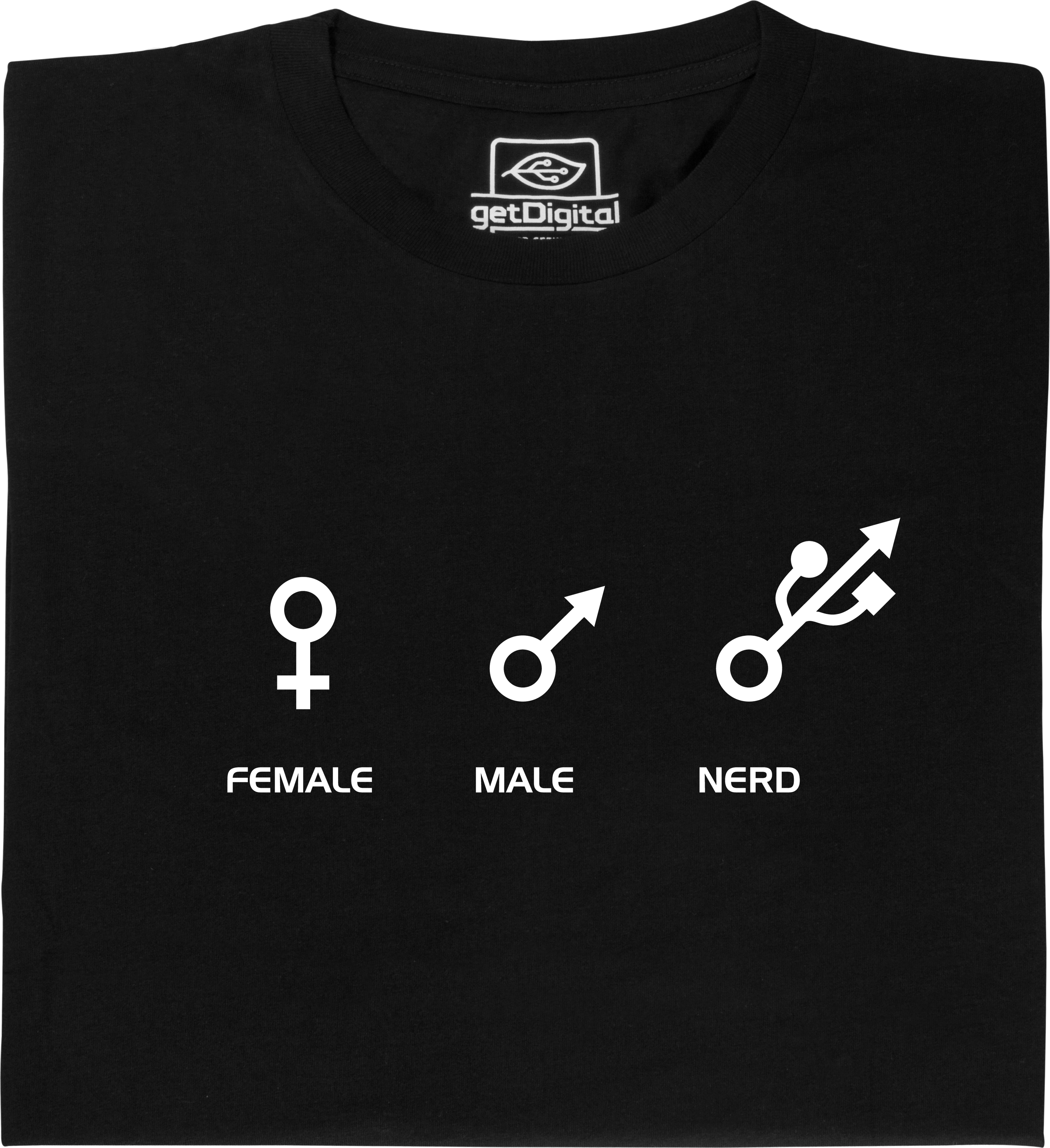 Fair gehandeltes Öko-T-Shirt: Female Male Nerd
